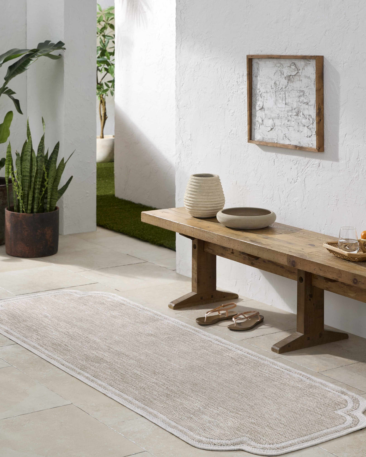 Arnola Tan Outdoor Rug