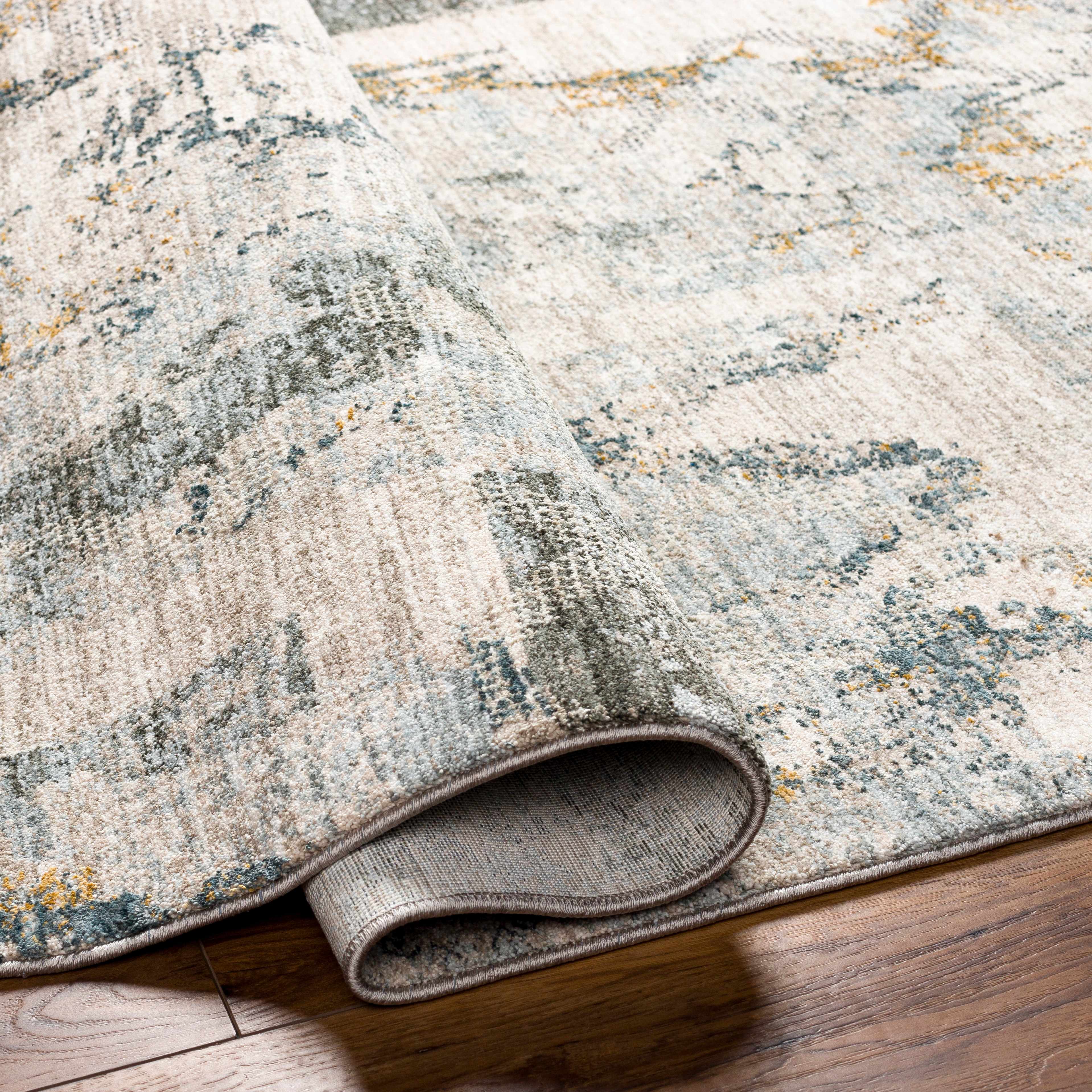 Adlai Textured Rug with Fringes
