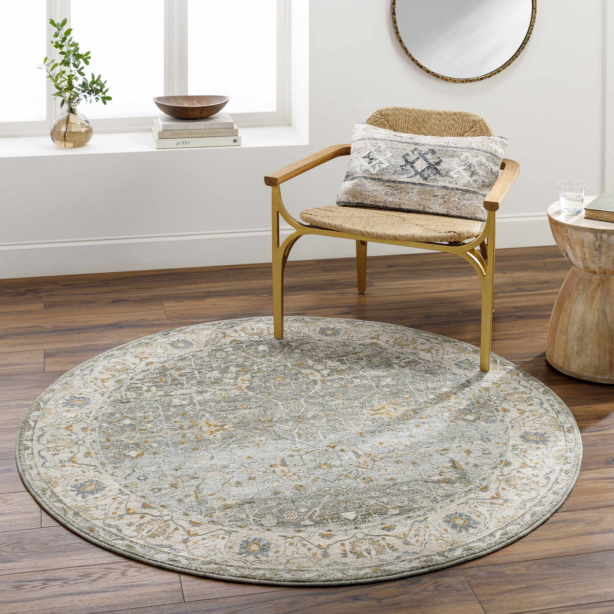 Aviva Teal Textured Rug with Fringes