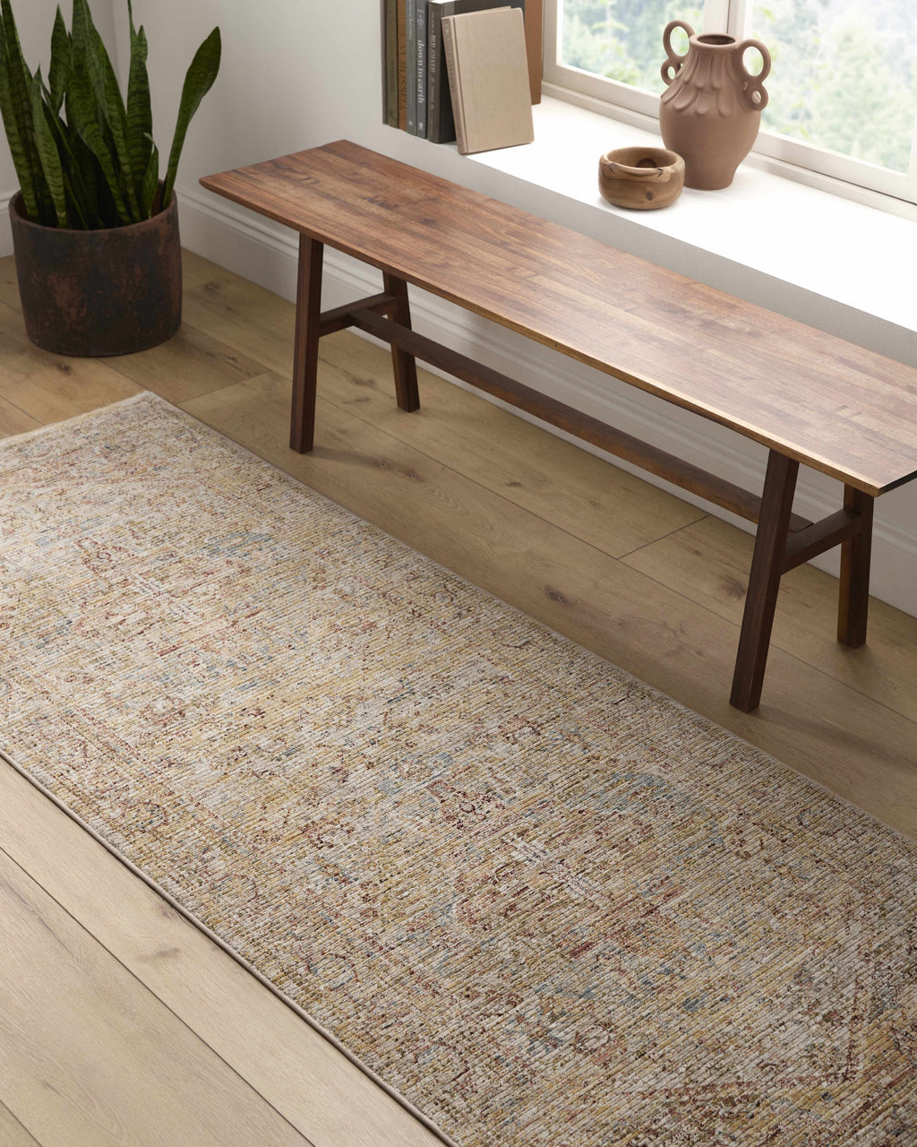 Alois Rust Rich Textured Traditional Rug