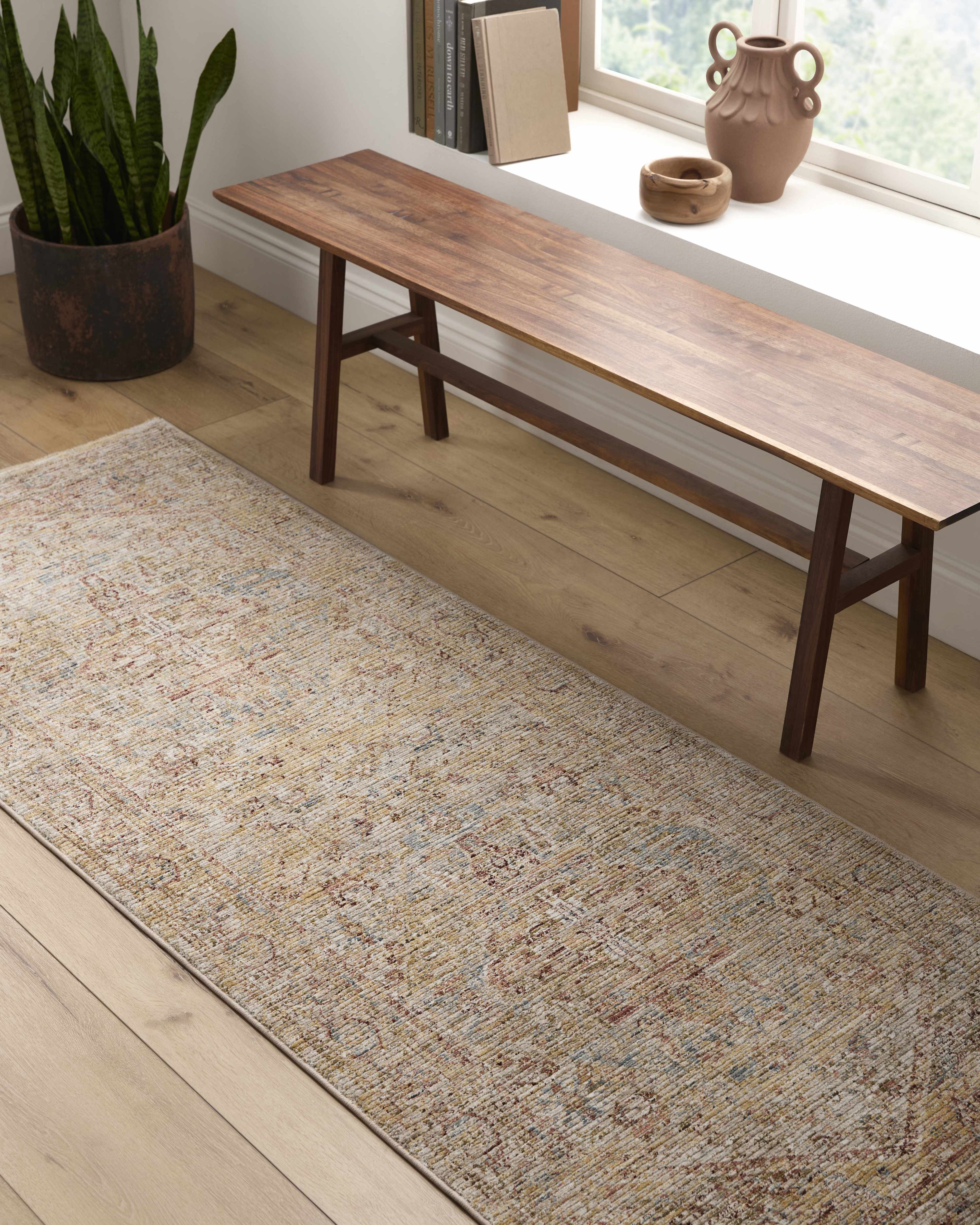 Alois Rust Rich Textured Traditional Rug