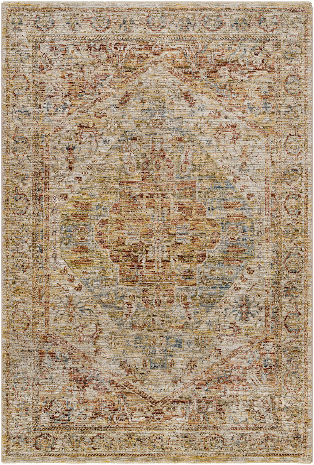 Alois Rust Rich Textured Traditional Rug