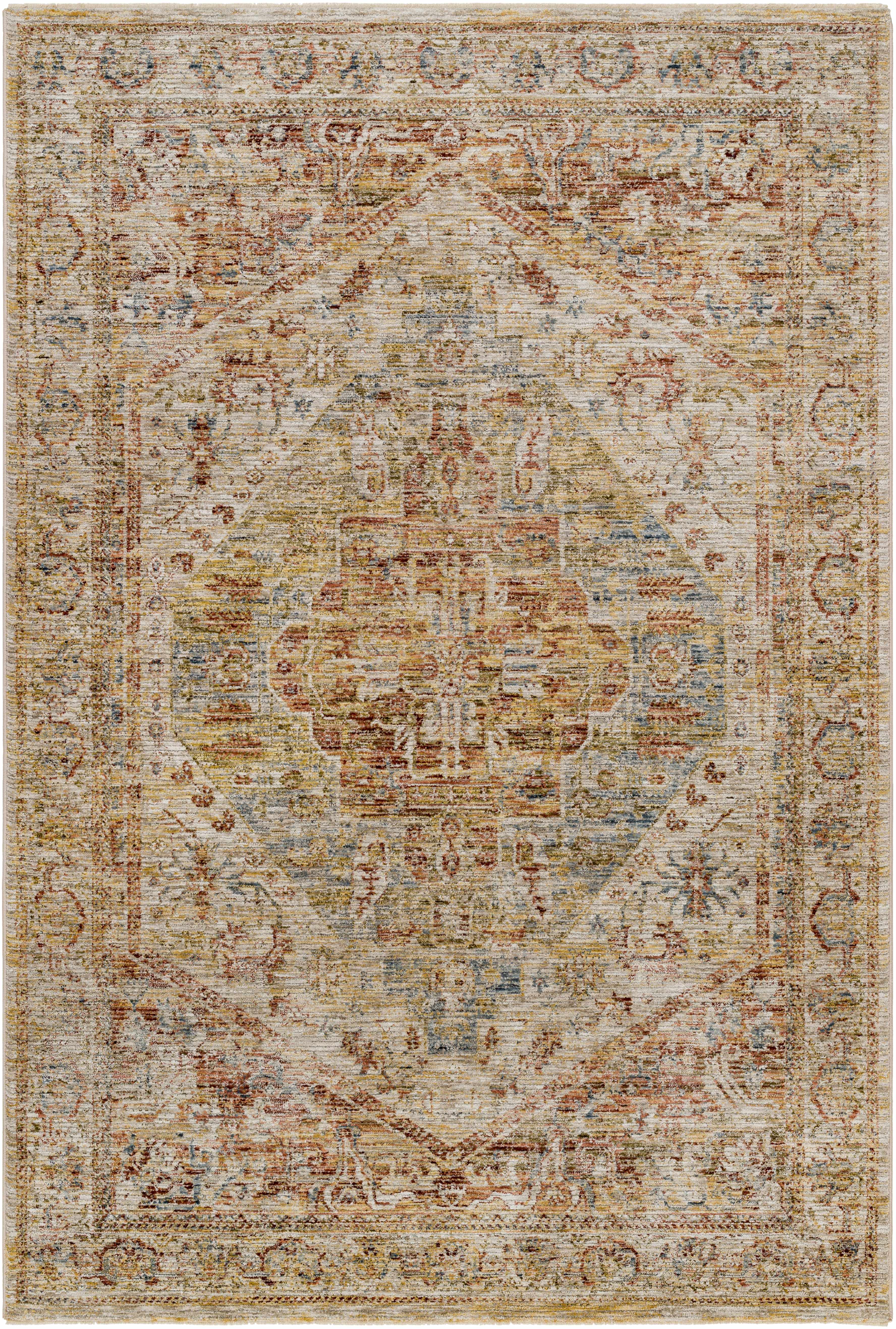 Alois Rust Rich Textured Traditional Rug