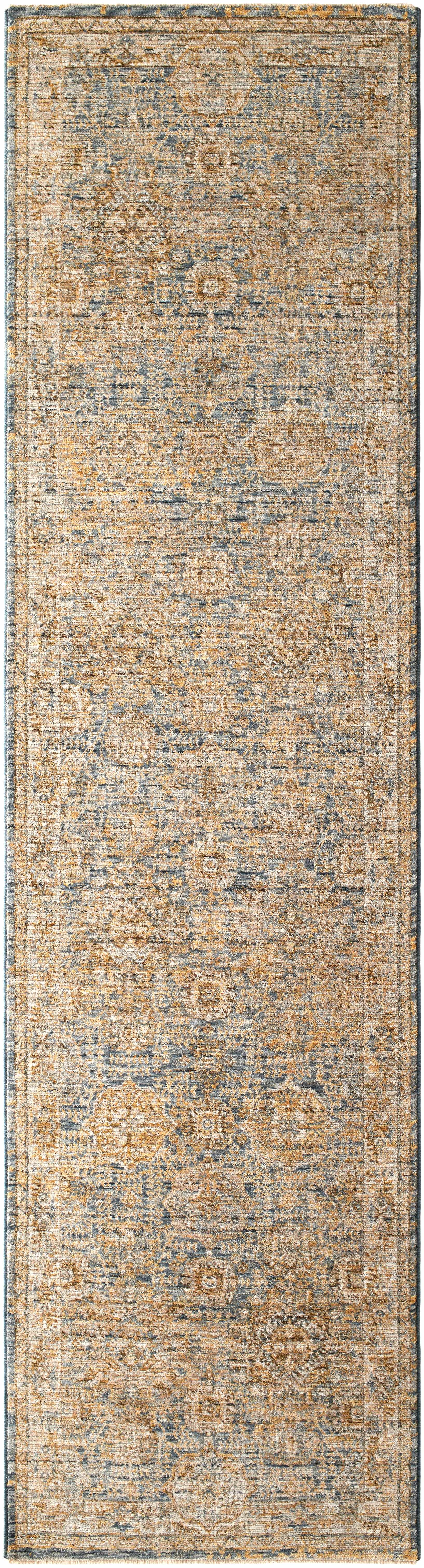 Ange Cream & Blue Rich Textured Rug