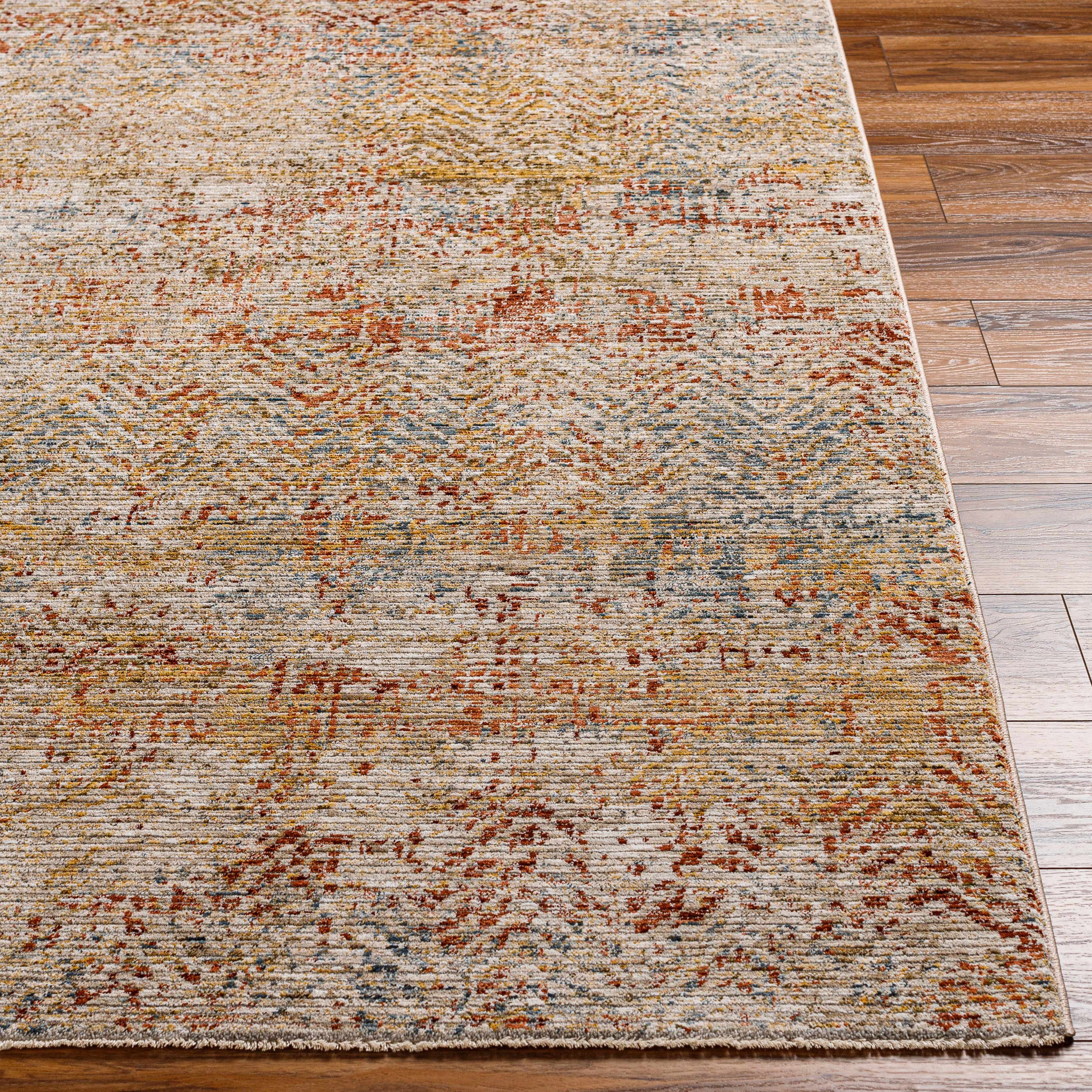 Sava Rust Rich Textured Traditional Rug