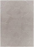 Aucoin Taupe 3D Rainbow Washable Area Rug