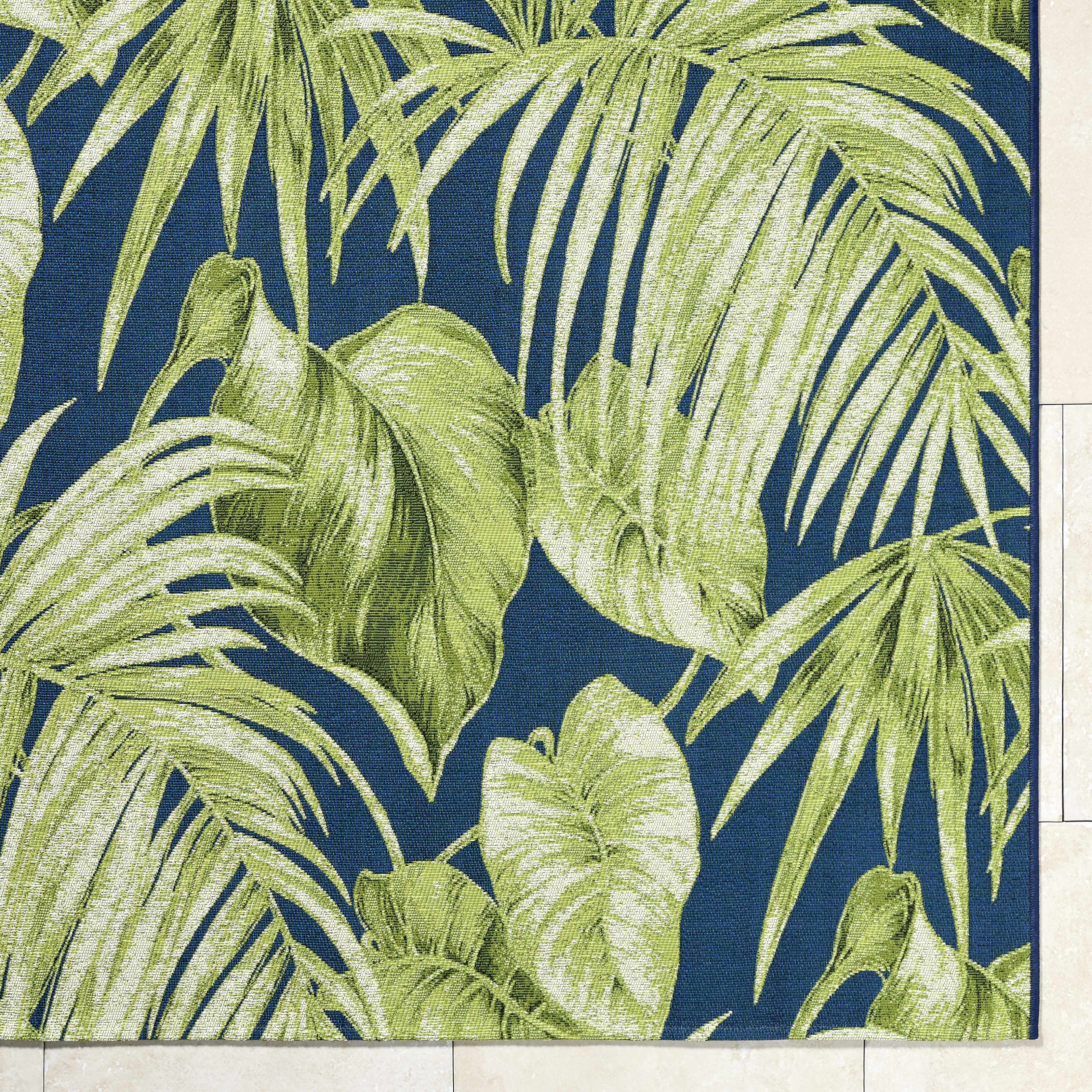 Amirah Teal Outdoor Area Rug