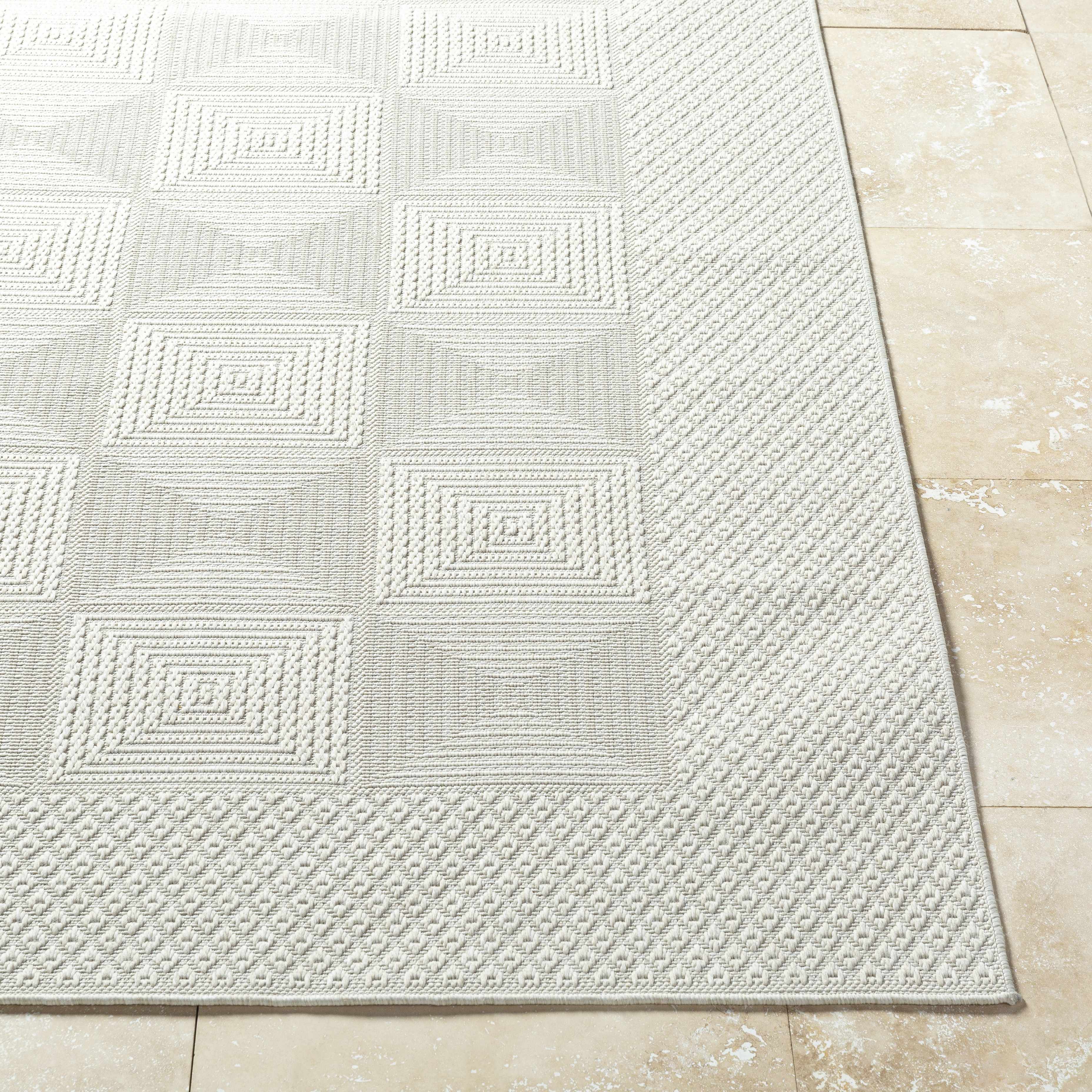 Anabia White Outdoor Area Rug