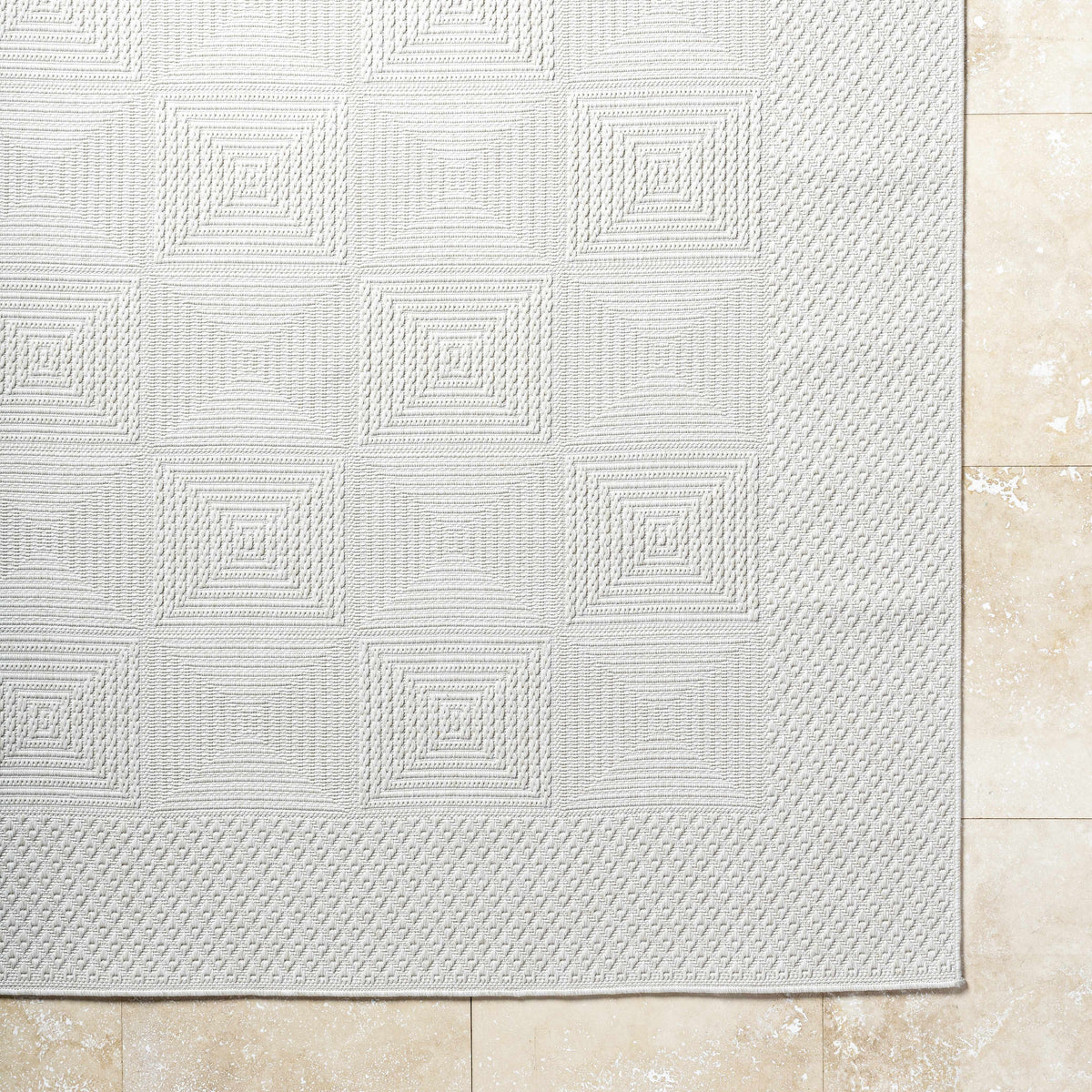 Anabia White Outdoor Area Rug