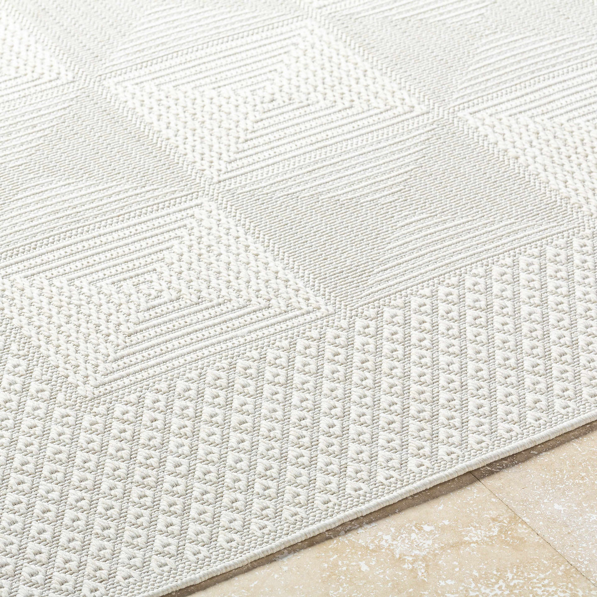 Anabia White Outdoor Area Rug