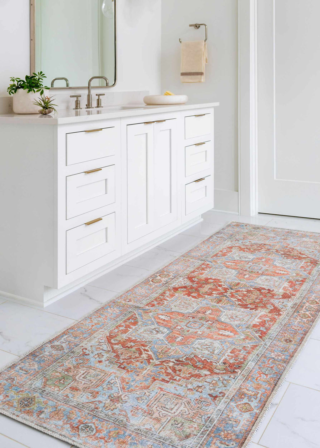 Rust Maayon Washable Rug