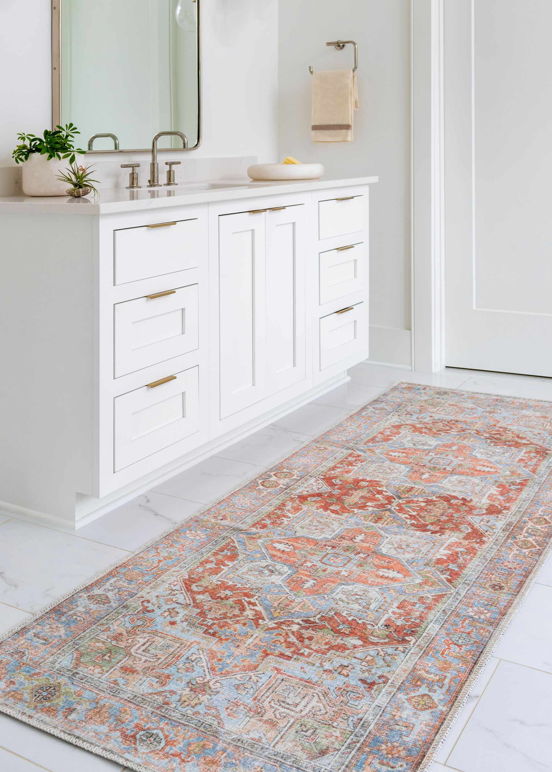 Rust Maayon Washable Rug
