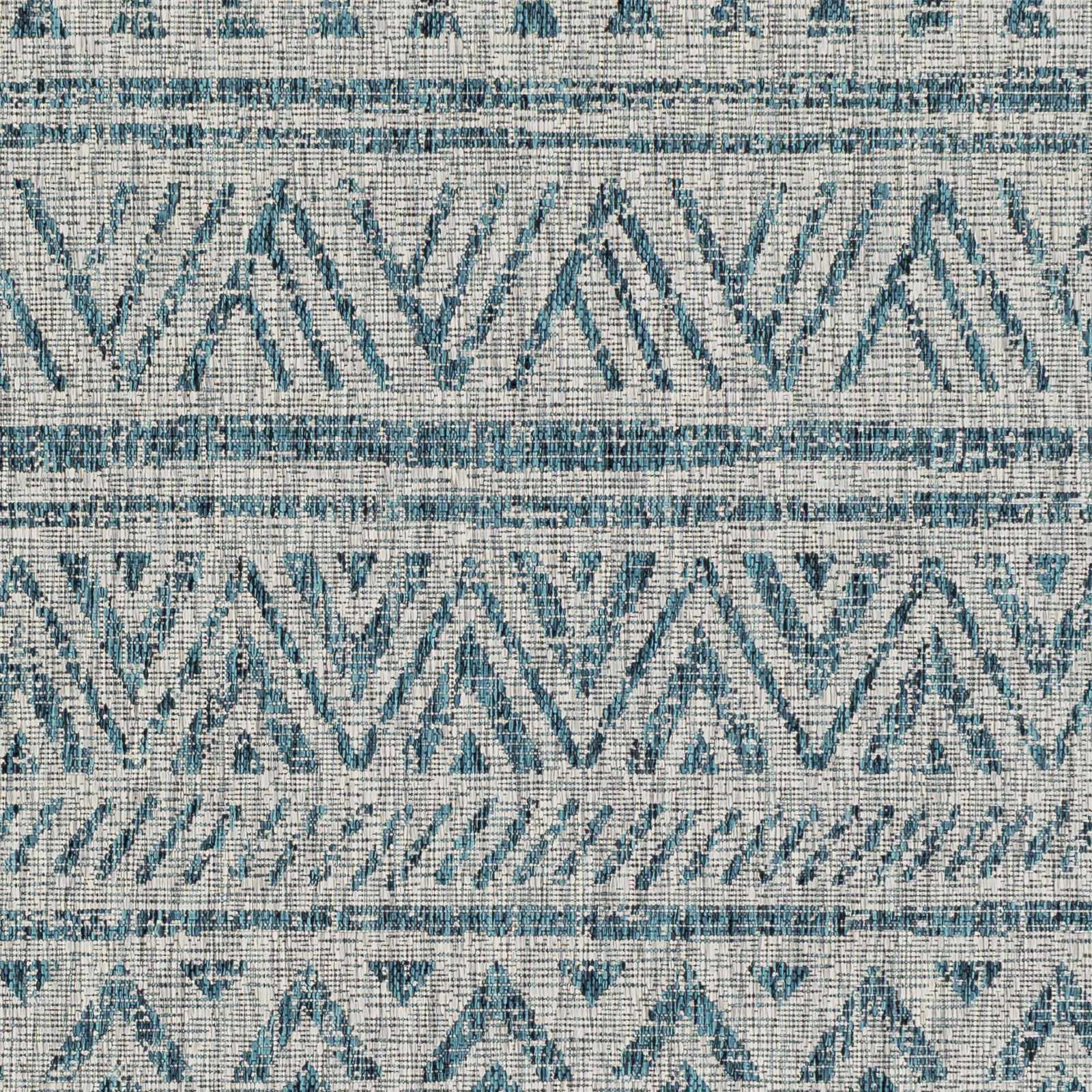 Novato Aqua All Over Pattern Performance Outdoor Rug