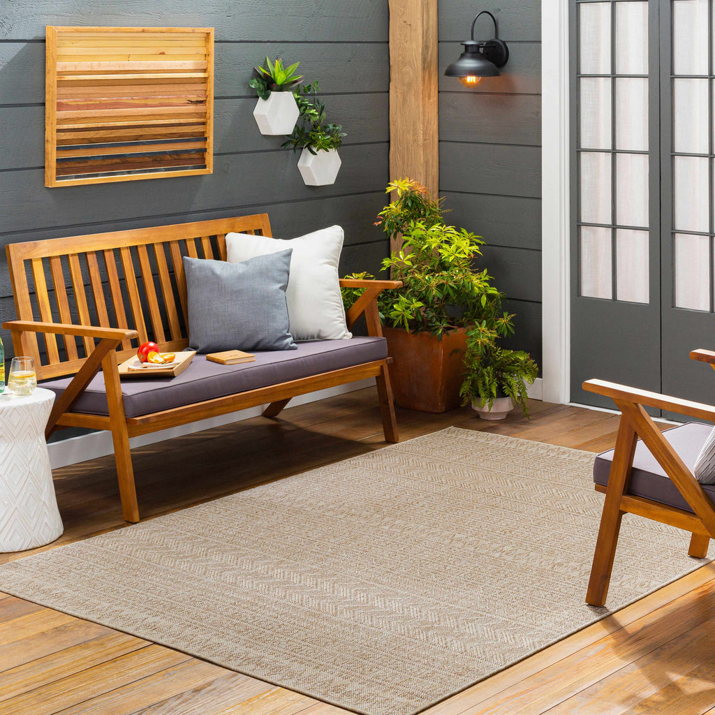 Madras Cream All Over Performance Outdoor Rug