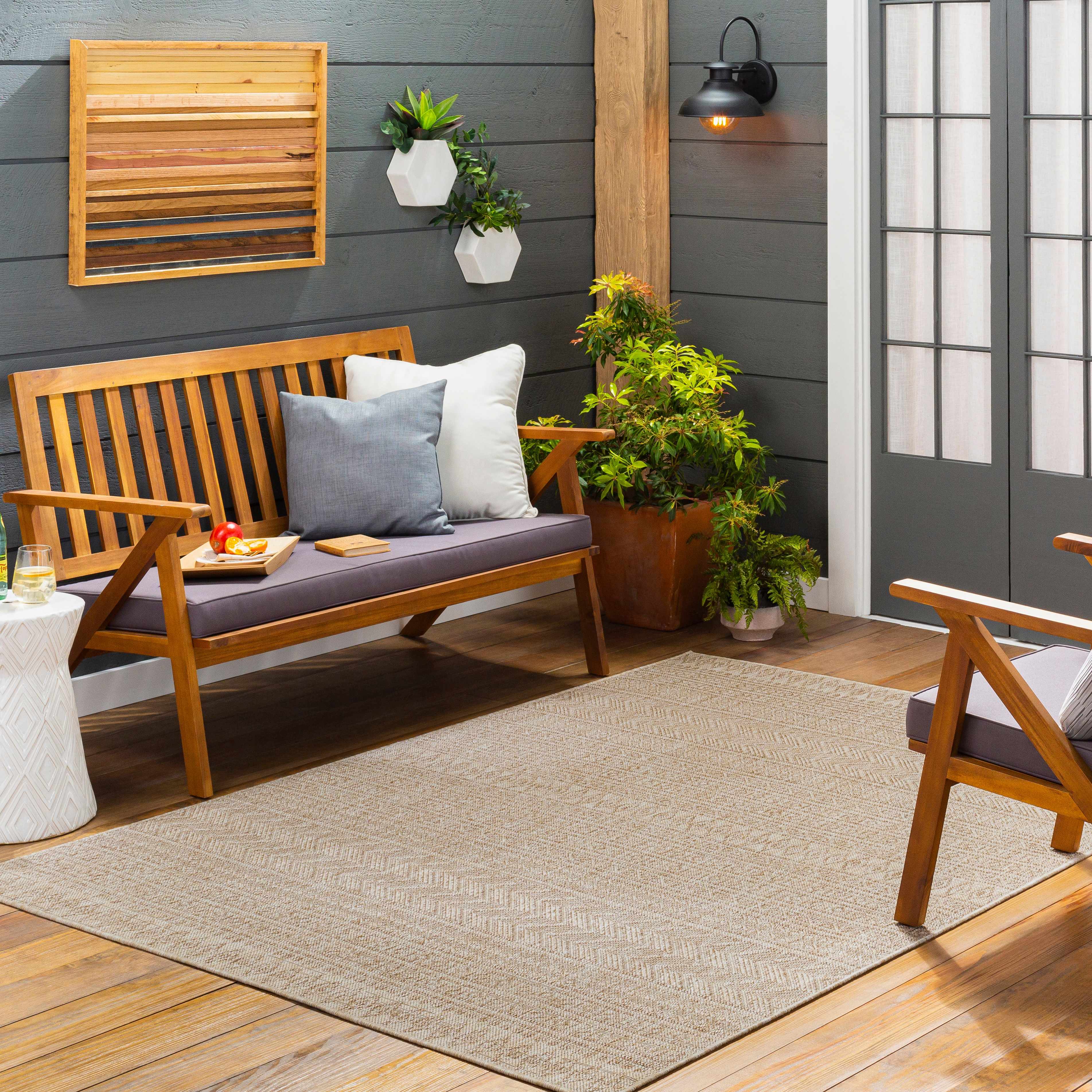 Madras Cream All Over Performance Outdoor Rug