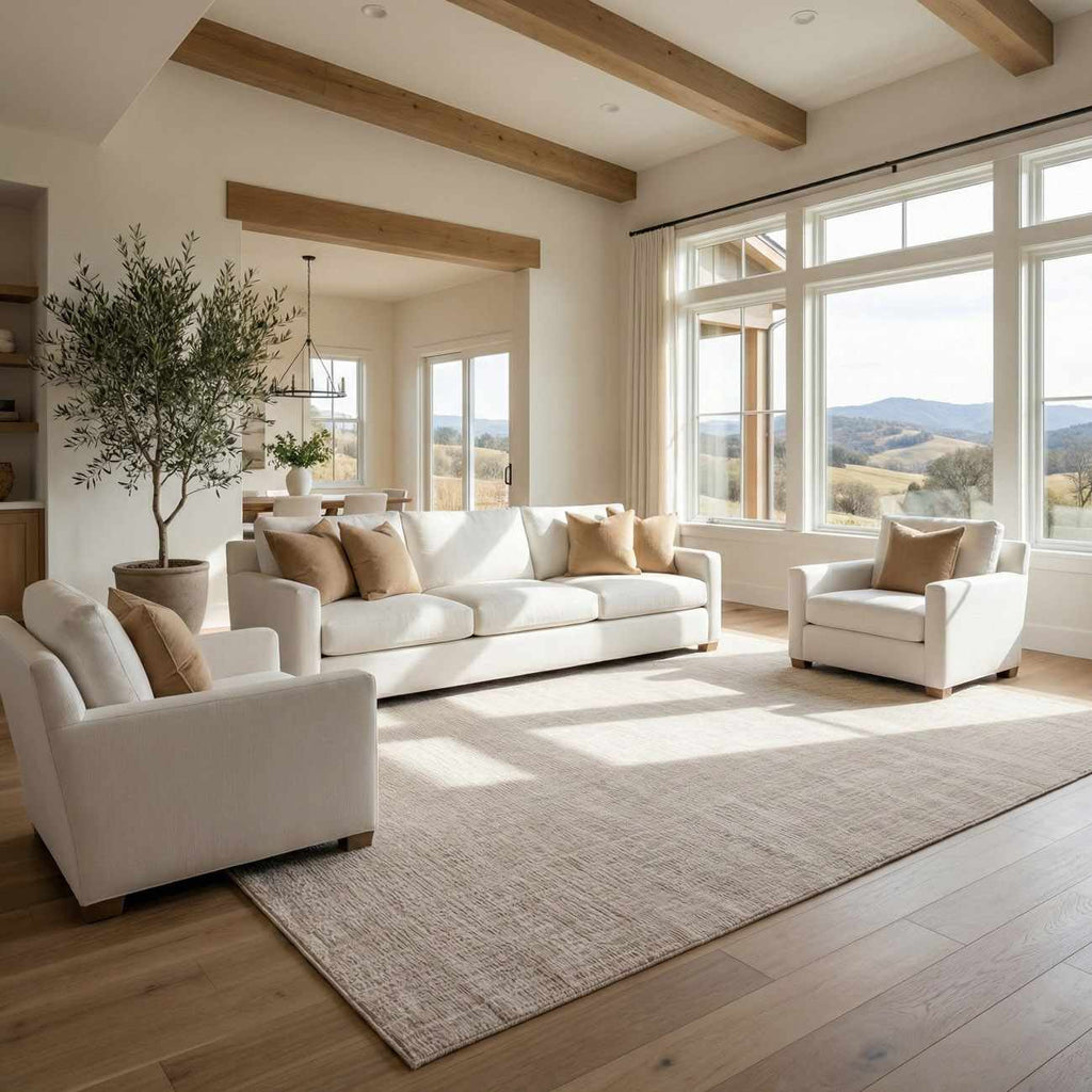 Leanna Cream Washable Area Rug