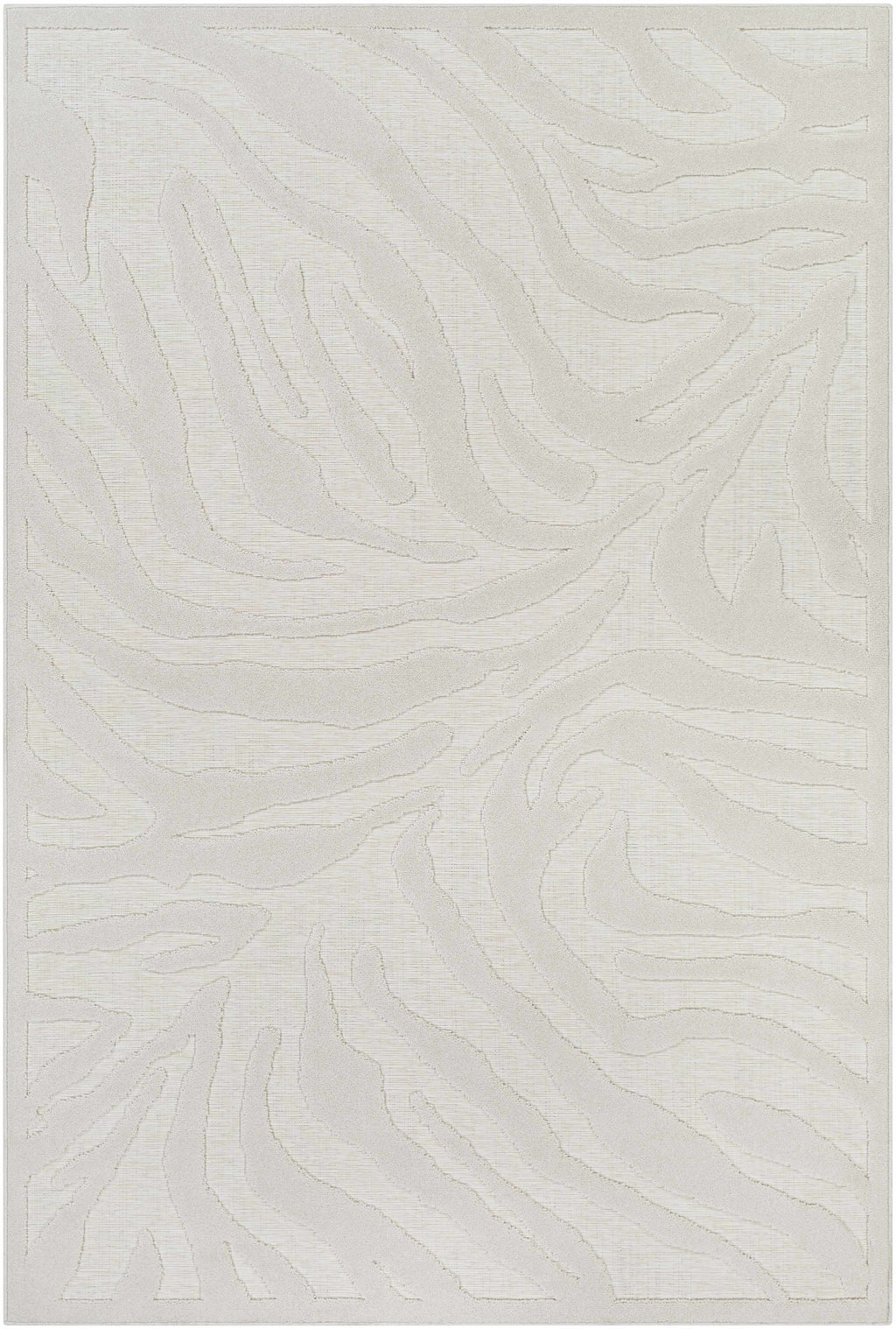 Benzonia 3D White Zebra Outdoor Rug