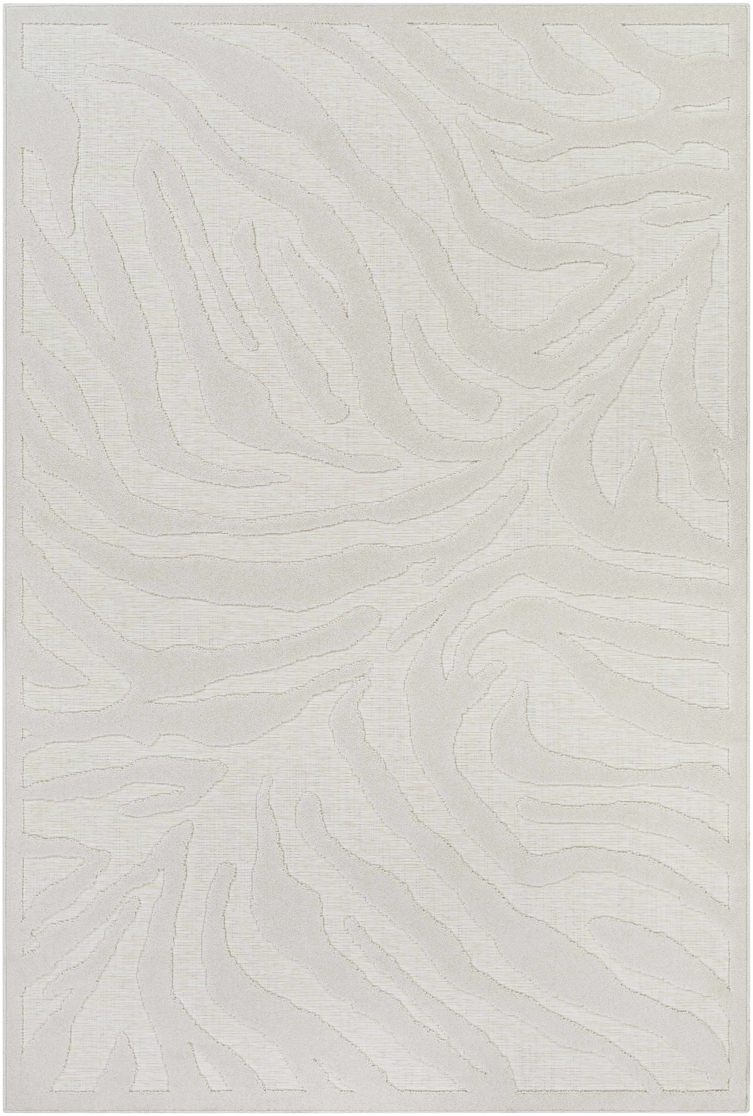 Benzonia 3D White Zebra Outdoor Rug