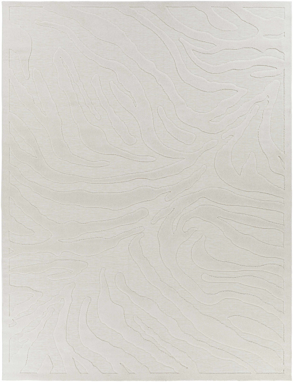 Benzonia 3D White Zebra Outdoor Rug