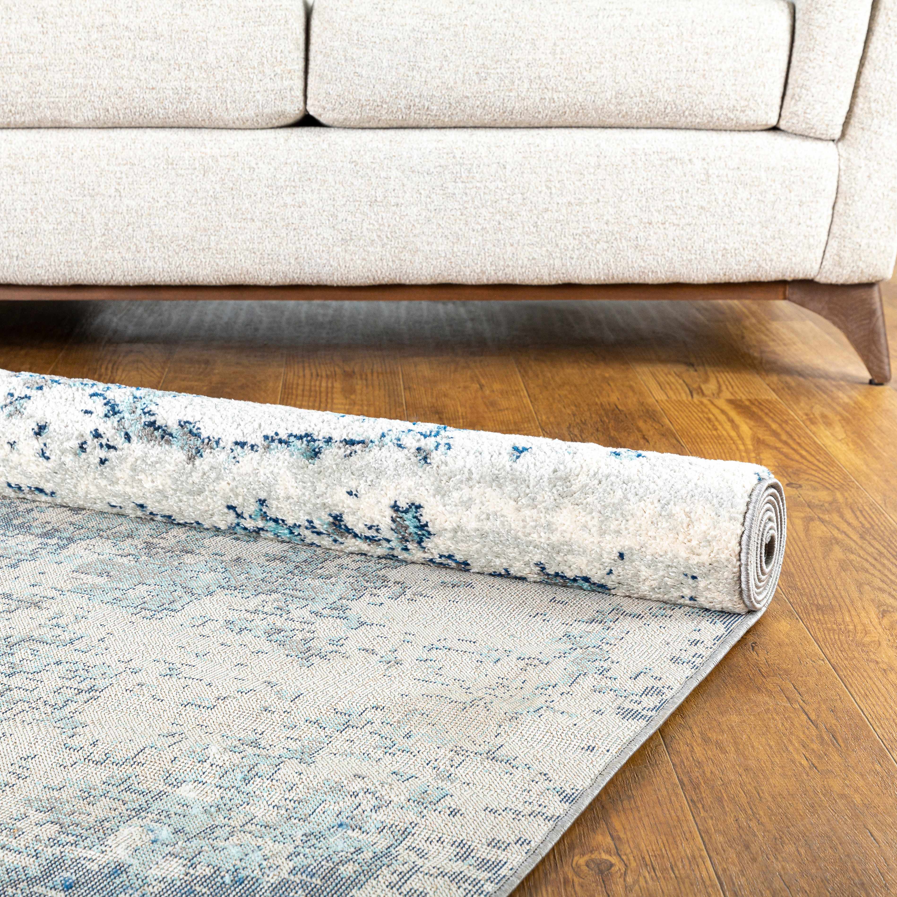 Beverly Abstract Blue Area Rug