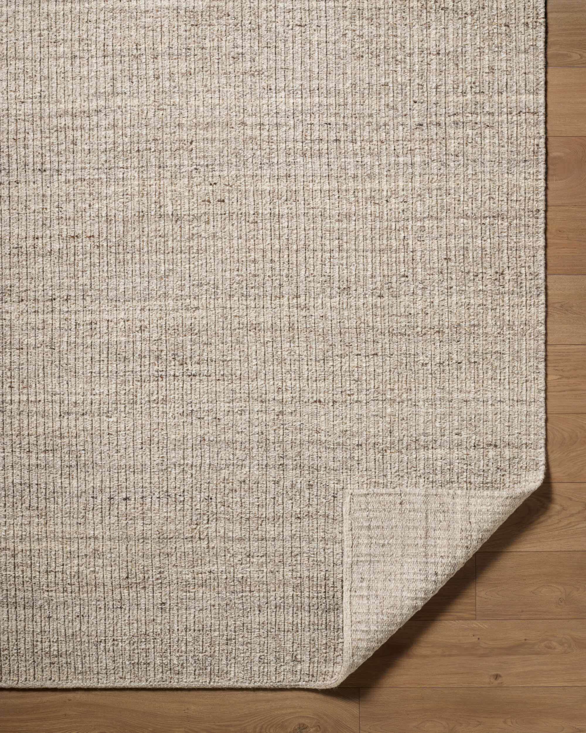 Nikie Taupe Abstract Hand Woven Wool Area Rug