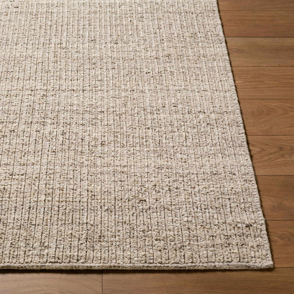 Nikie Taupe Abstract Hand Woven Wool Area Rug