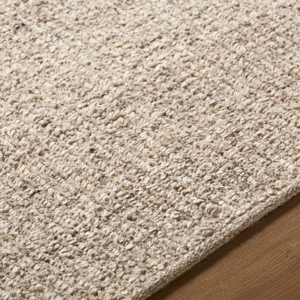 Nikie Taupe Abstract Hand Woven Wool Area Rug
