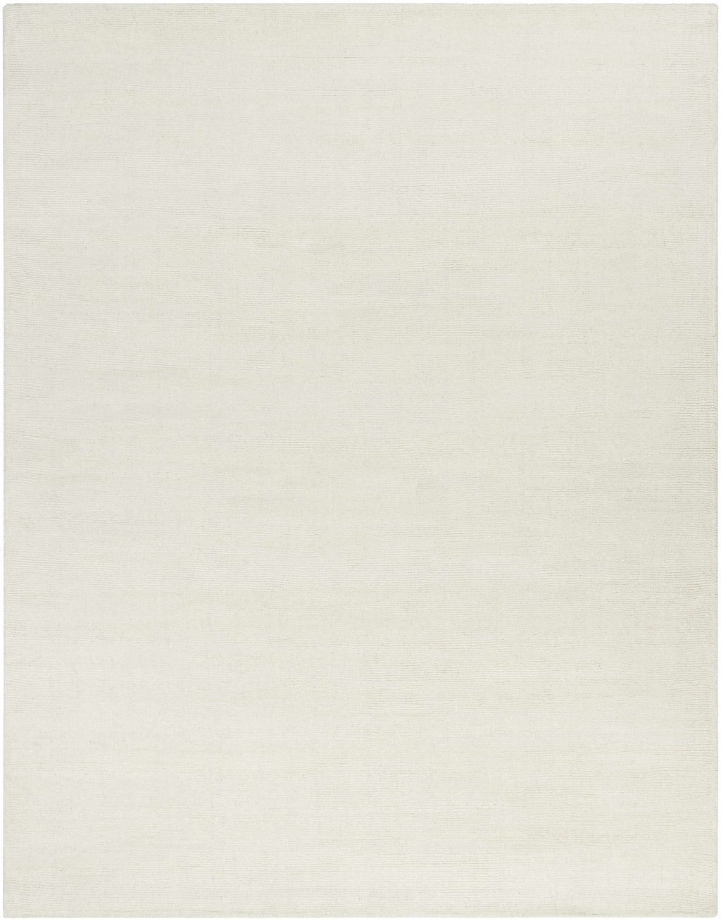 Brockton Solid Light Beige Wool Rug