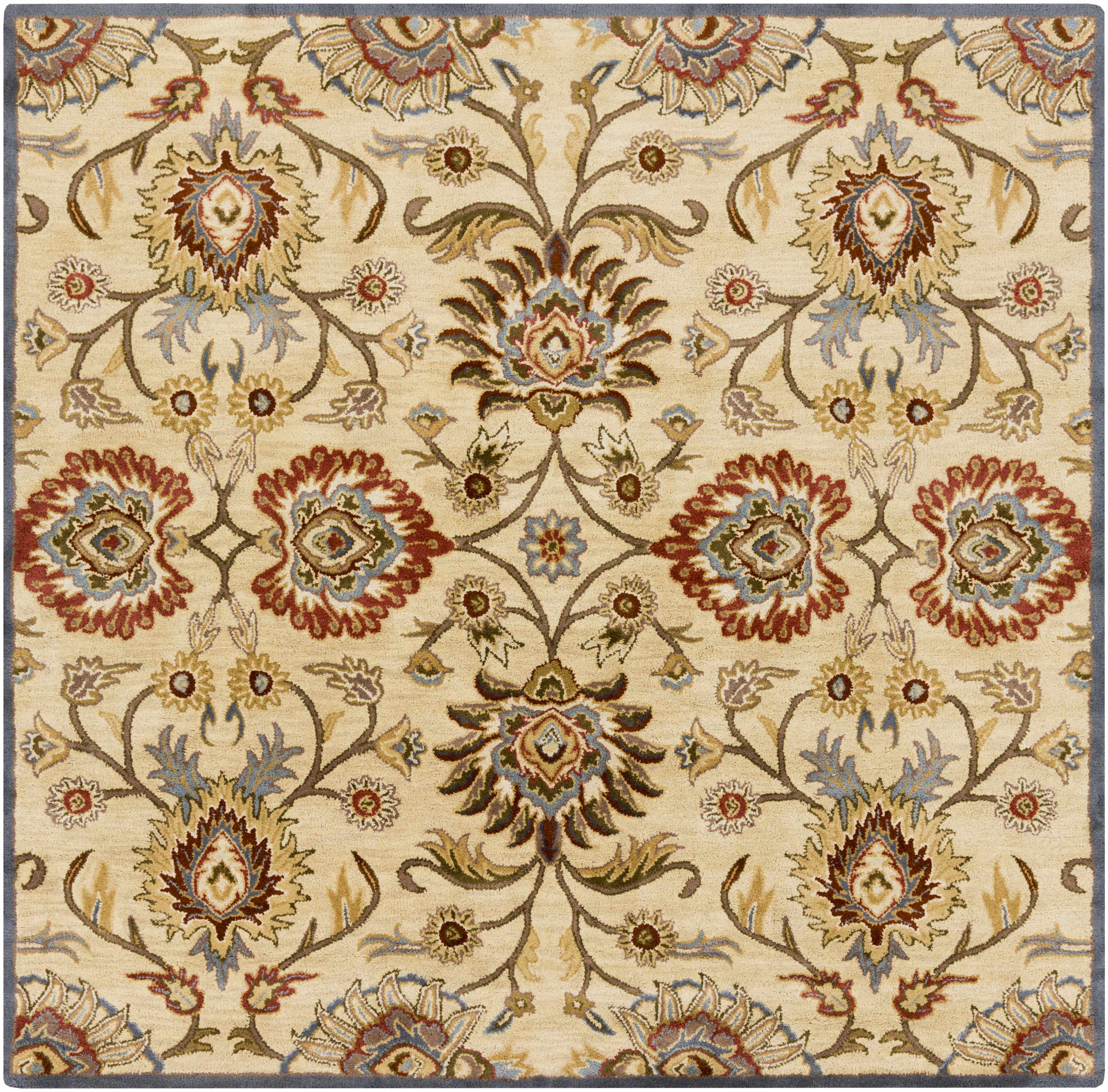 Caesar 1116 Hand Tufted Beige & Rust Wool Rug