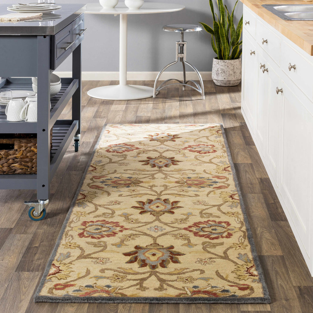 Caesar 1116 Hand Tufted Beige & Rust Wool Rug