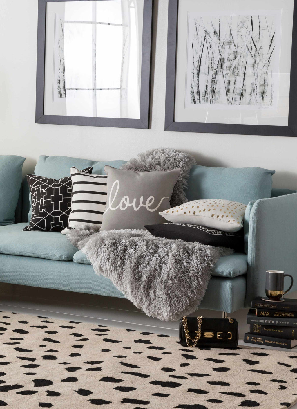 Guiseley Dalmatian Hand Tufted Wool Area Rug