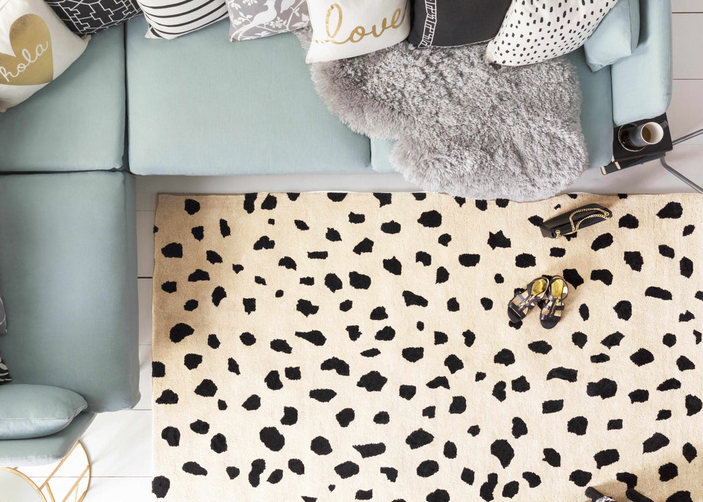 Guiseley Dalmatian Hand Tufted Wool Area Rug