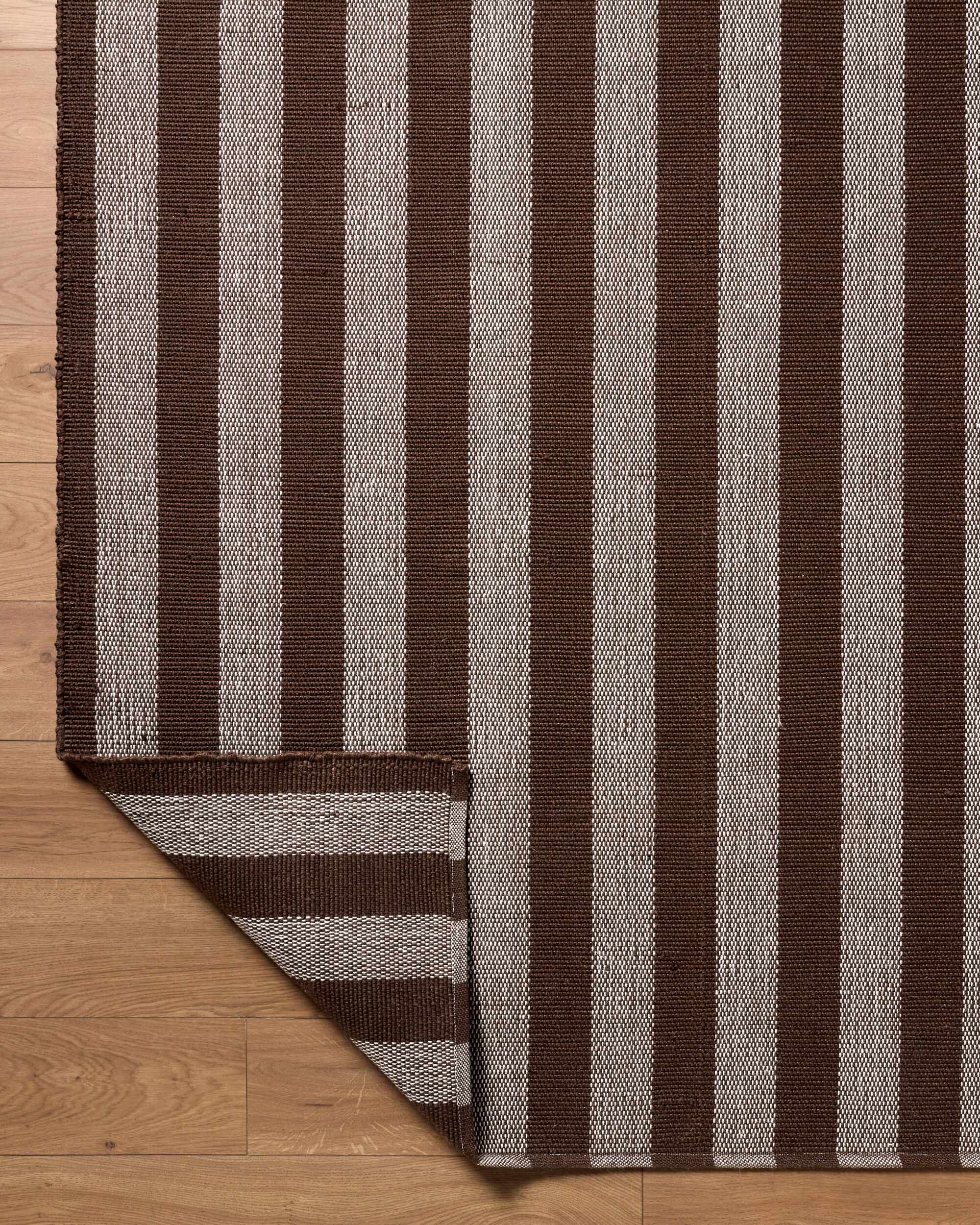 Carpeneto Brown Striped Outdoor Area Rug