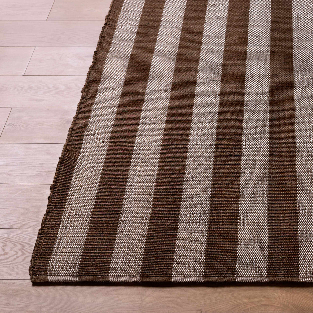 Carpeneto Brown Striped Outdoor Area Rug