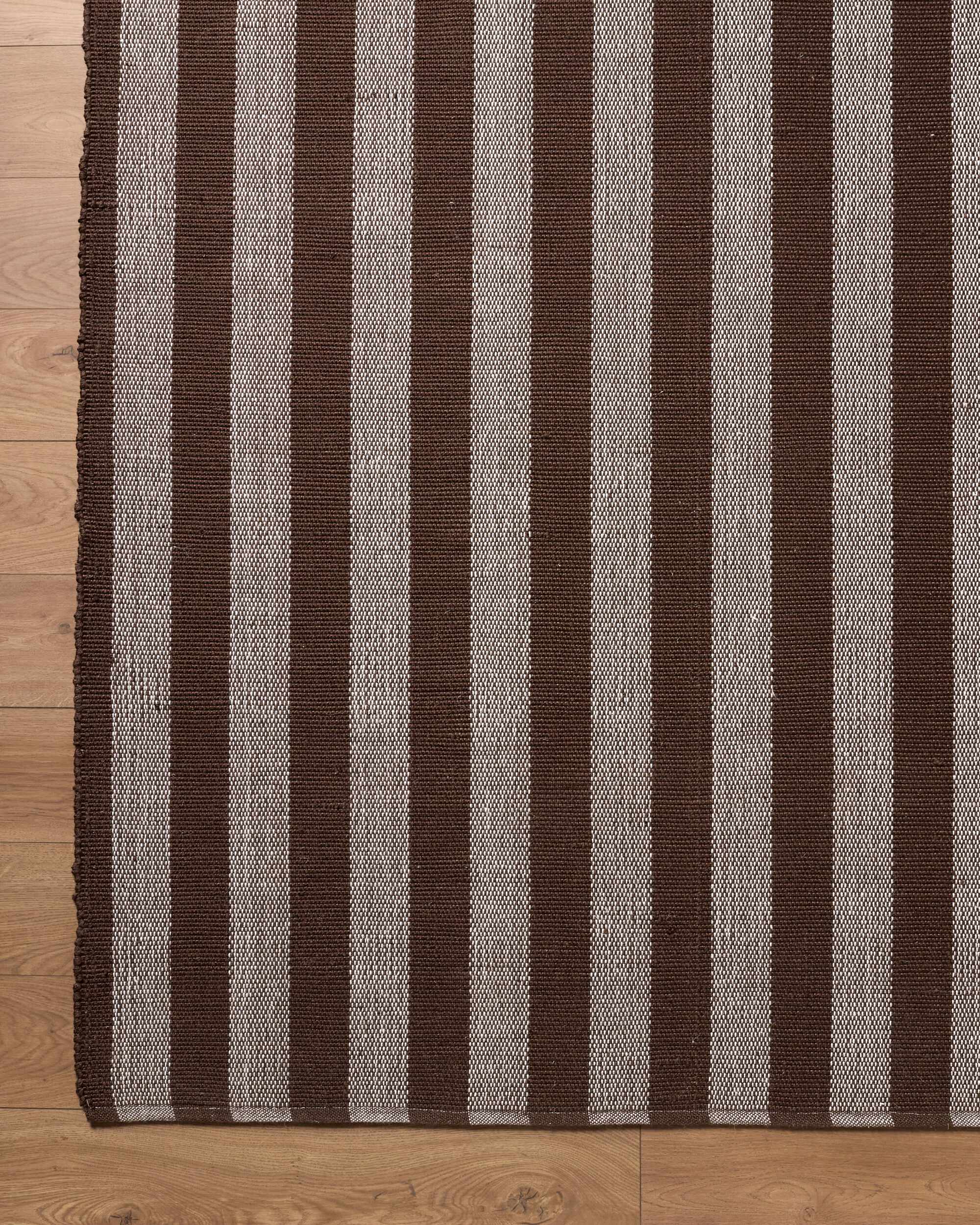 Carpeneto Brown Striped Outdoor Area Rug