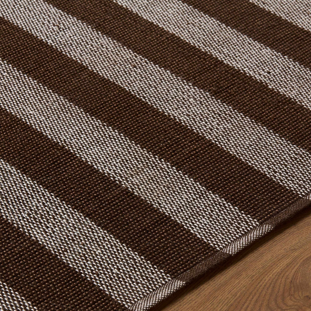 Carpeneto Brown Striped Outdoor Area Rug