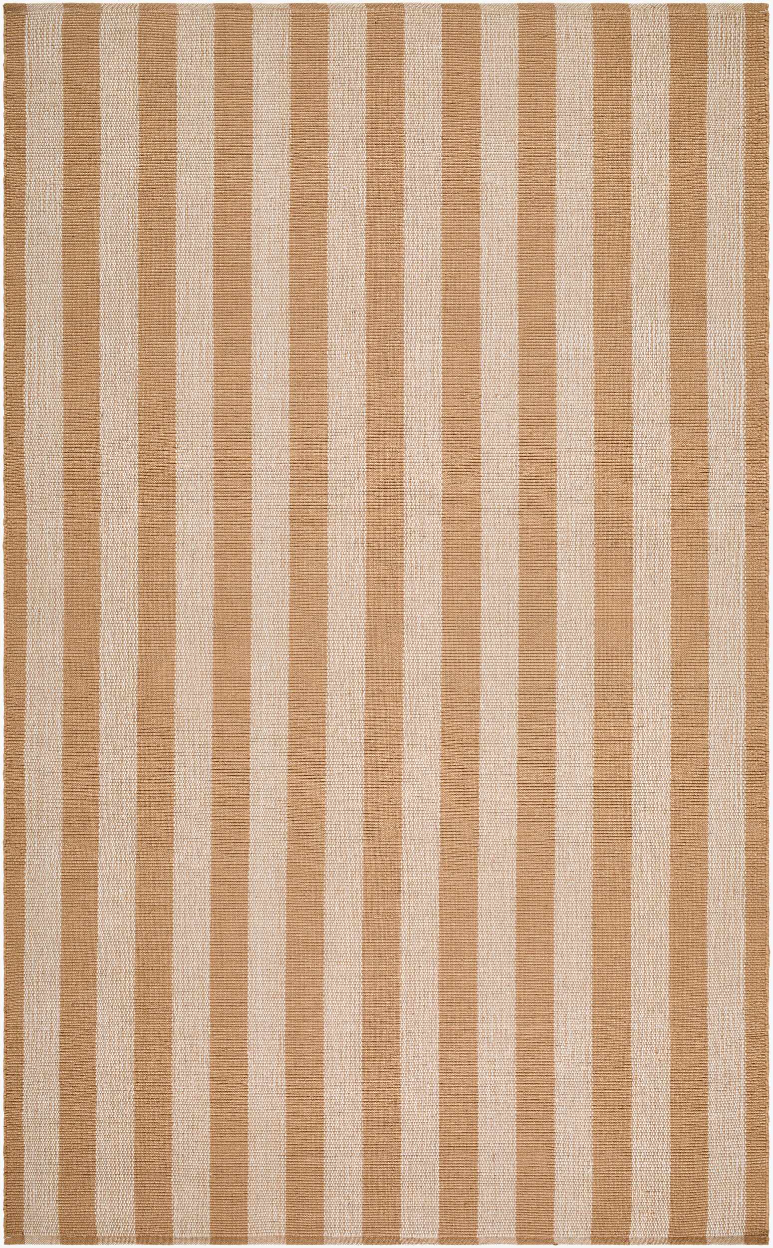 Carpeneto Camel Striped Outdoor Area Rug