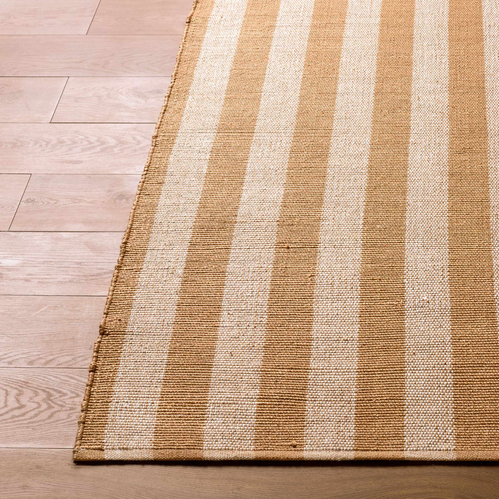 Carpeneto Camel Striped Outdoor Area Rug