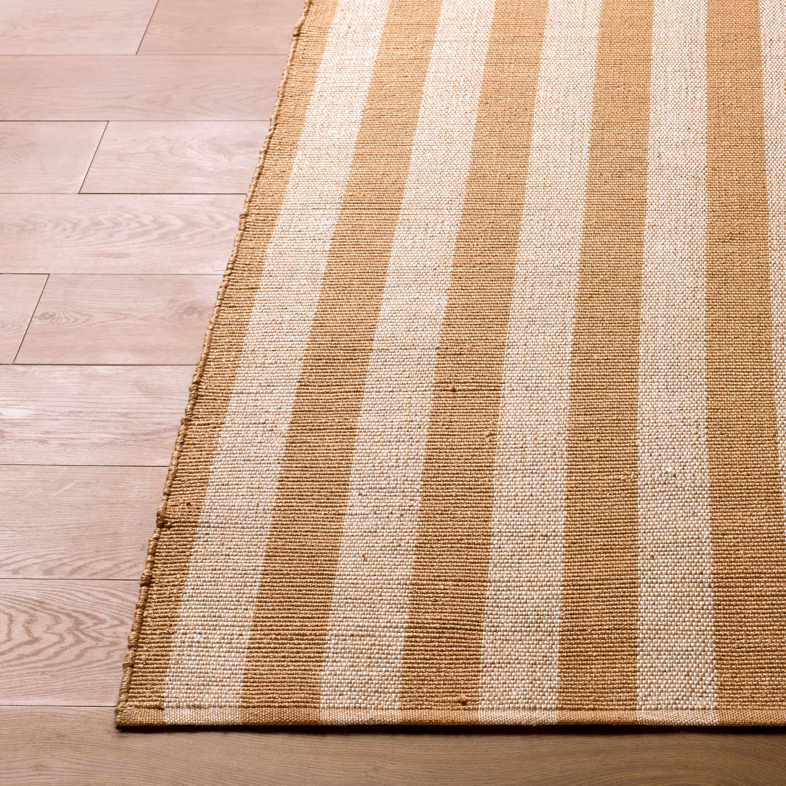 Carpeneto Camel Striped Outdoor Area Rug