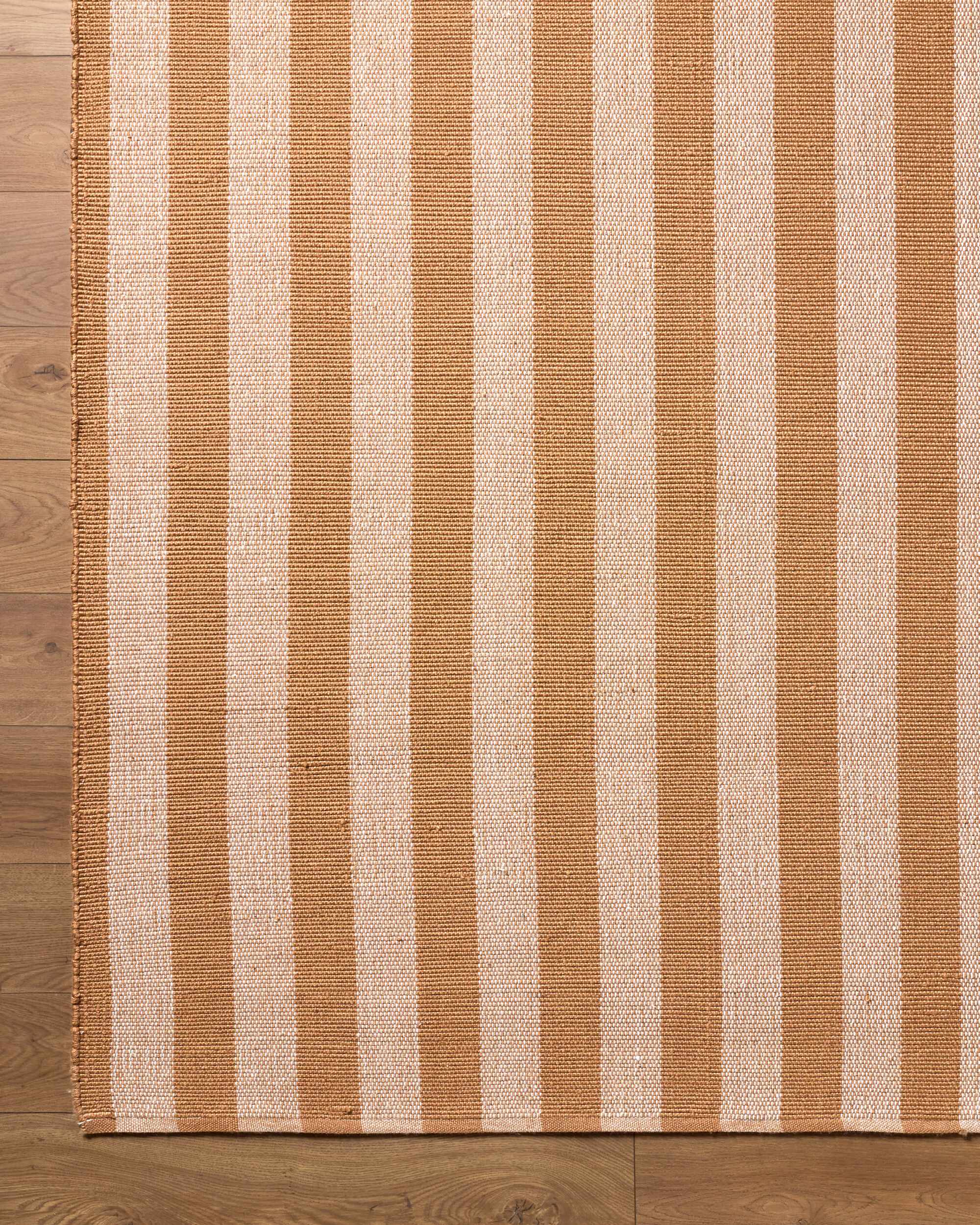 Carpeneto Camel Striped Outdoor Area Rug