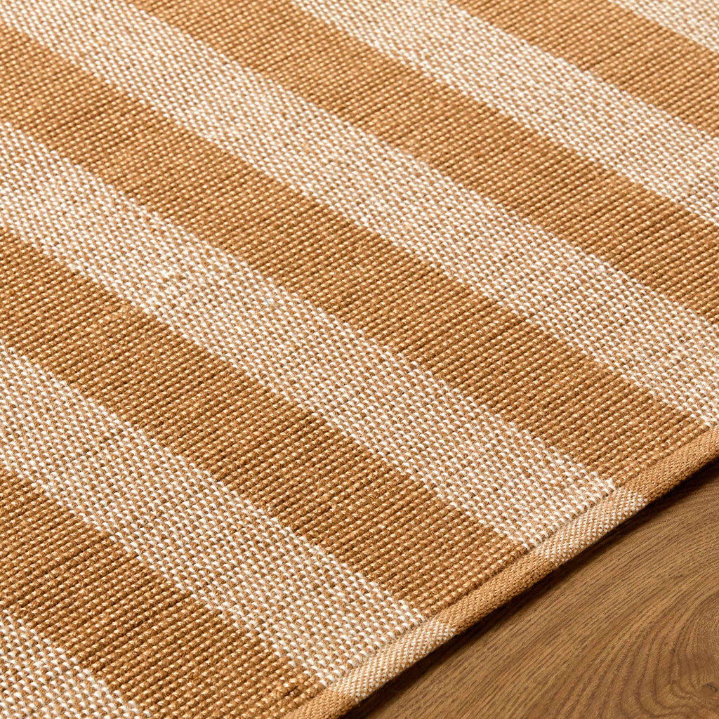 Carpeneto Camel Striped Outdoor Area Rug
