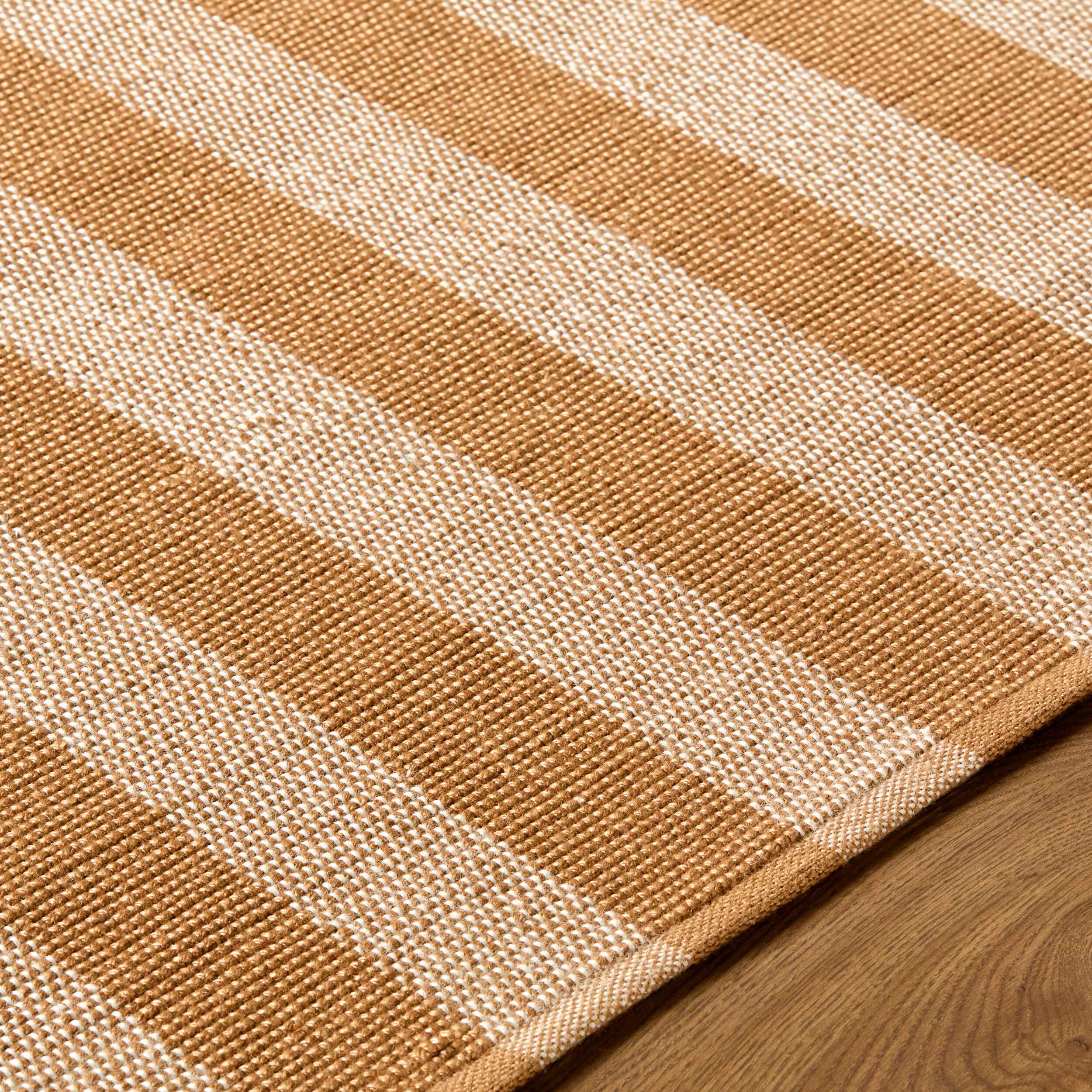 Carpeneto Camel Striped Outdoor Area Rug