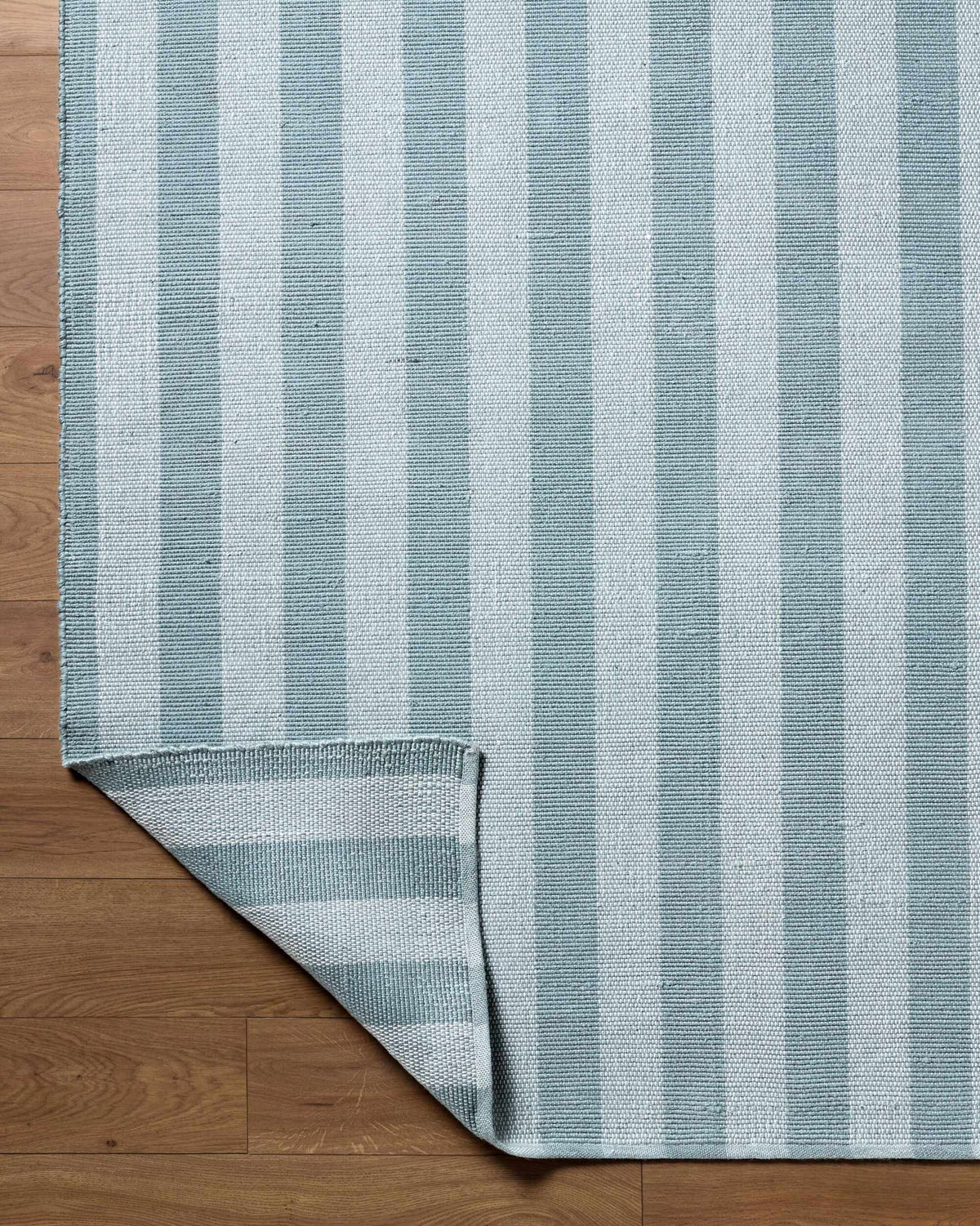 Carpeneto Dusty Blue Striped Outdoor Area Rug