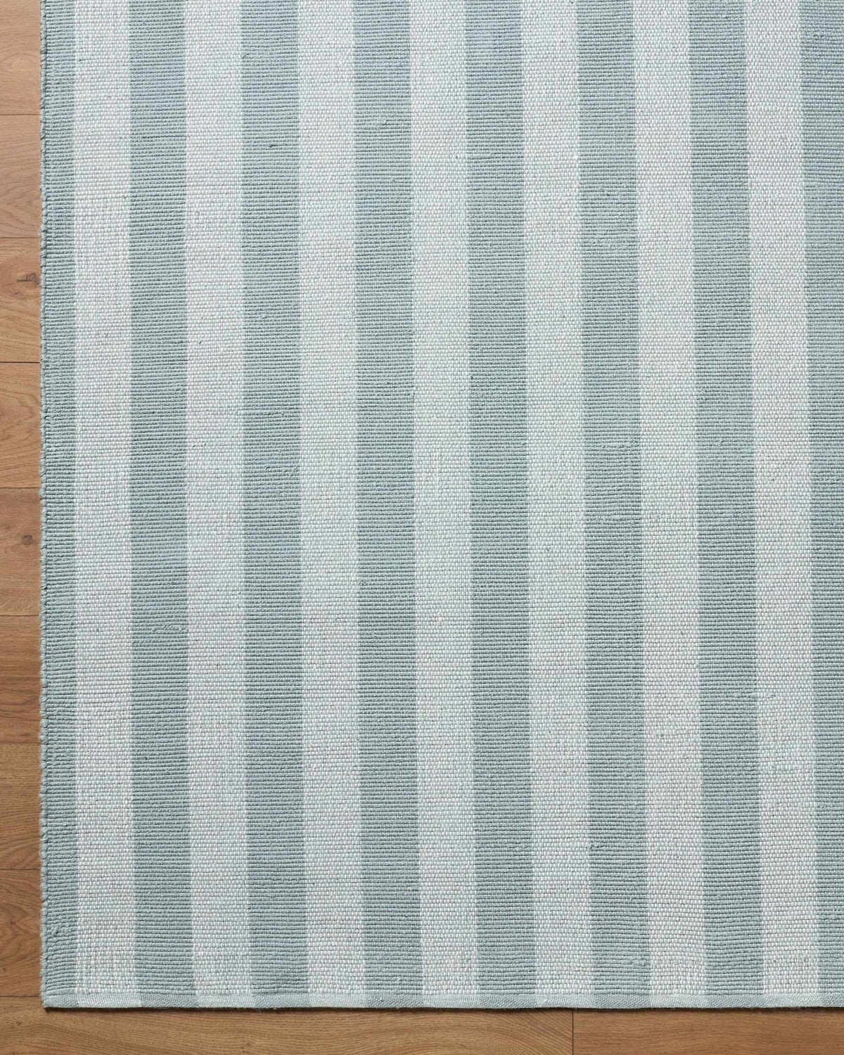 Carpeneto Dusty Blue Striped Outdoor Area Rug