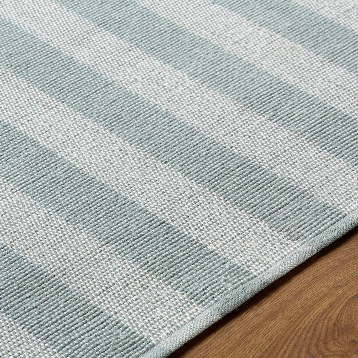 Carpeneto Dusty Blue Striped Outdoor Area Rug