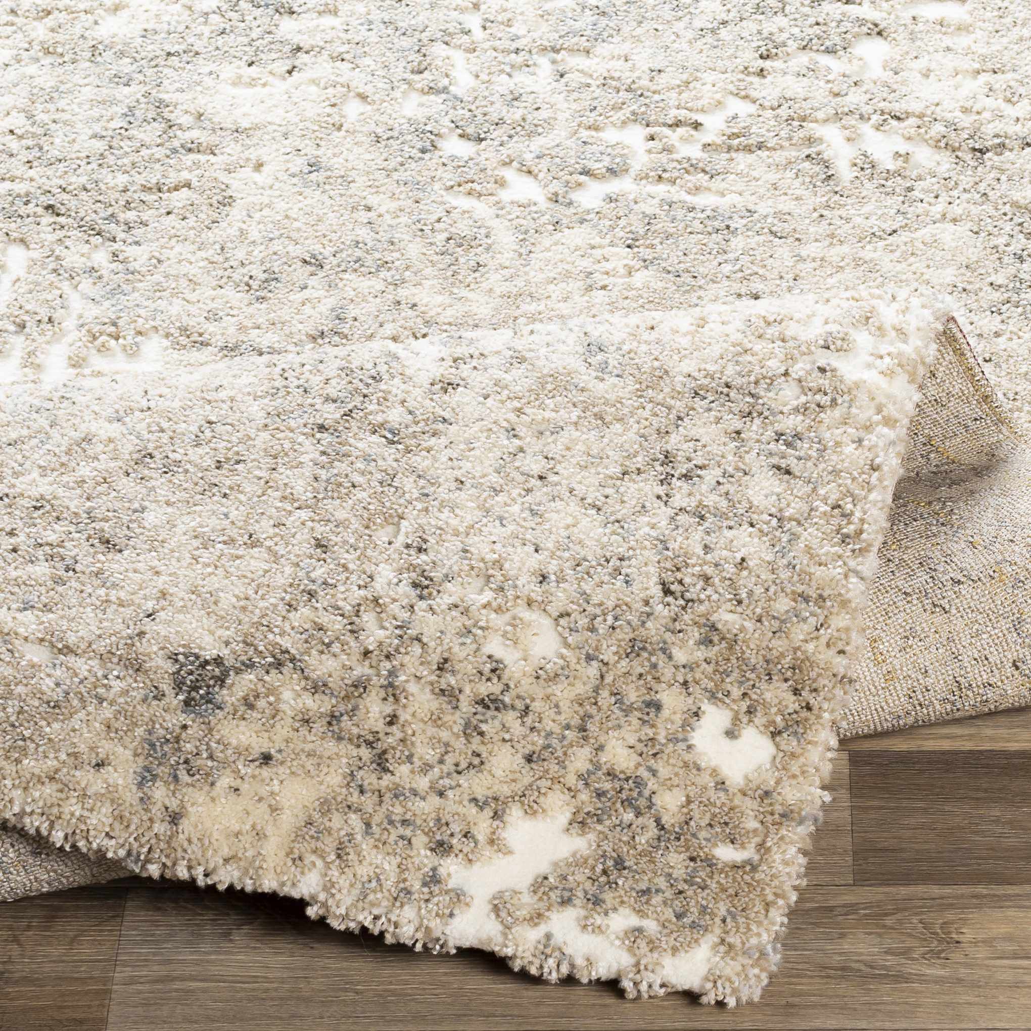 Holtsville Abstract Ivory Thick Rug