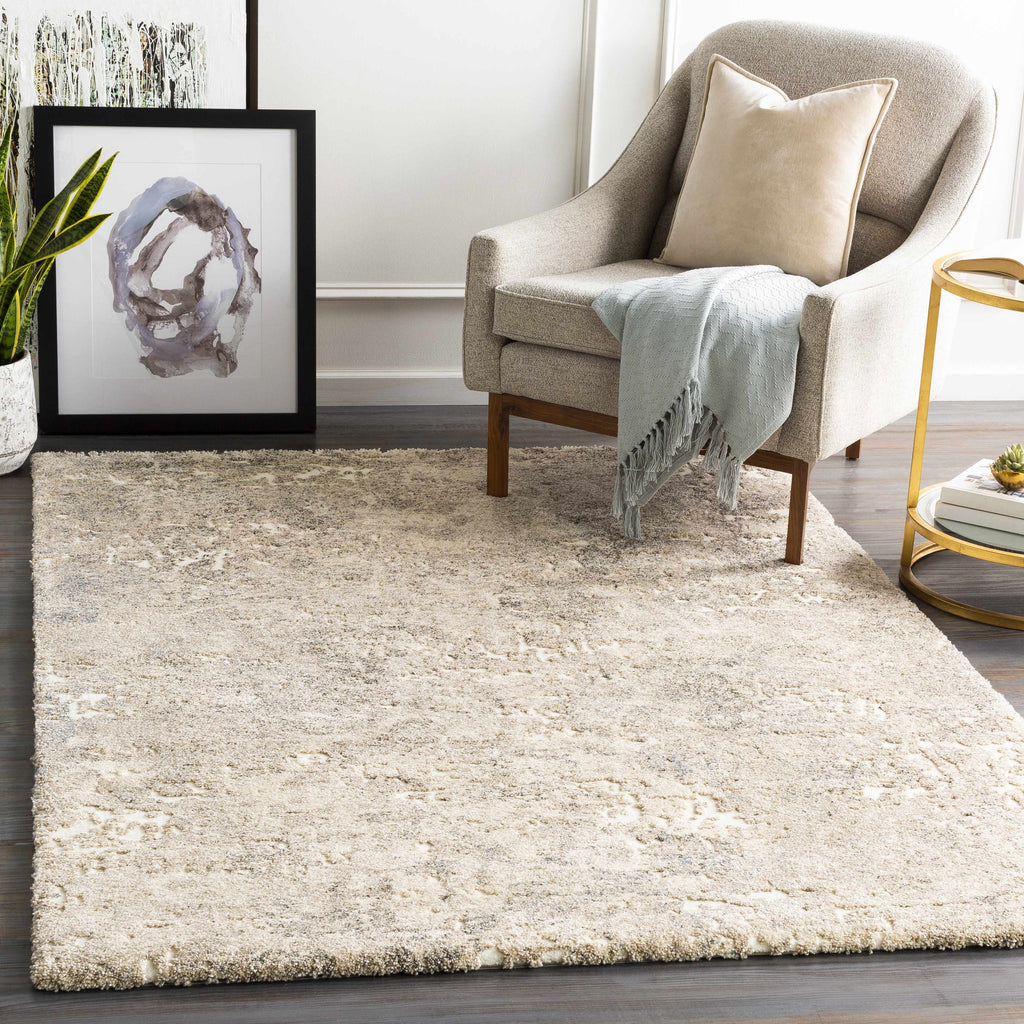 Holtsville Abstract Ivory Thick Rug