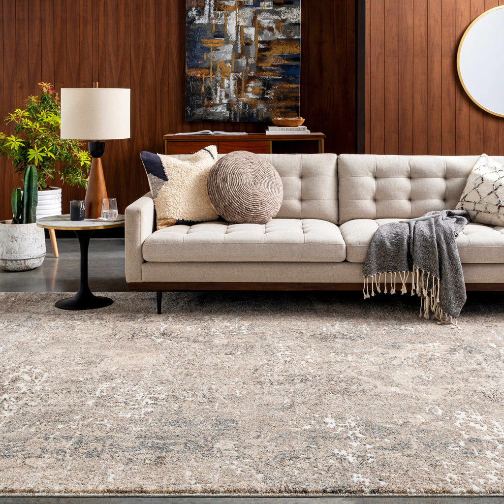 Holtsville Abstract Ivory Thick Rug