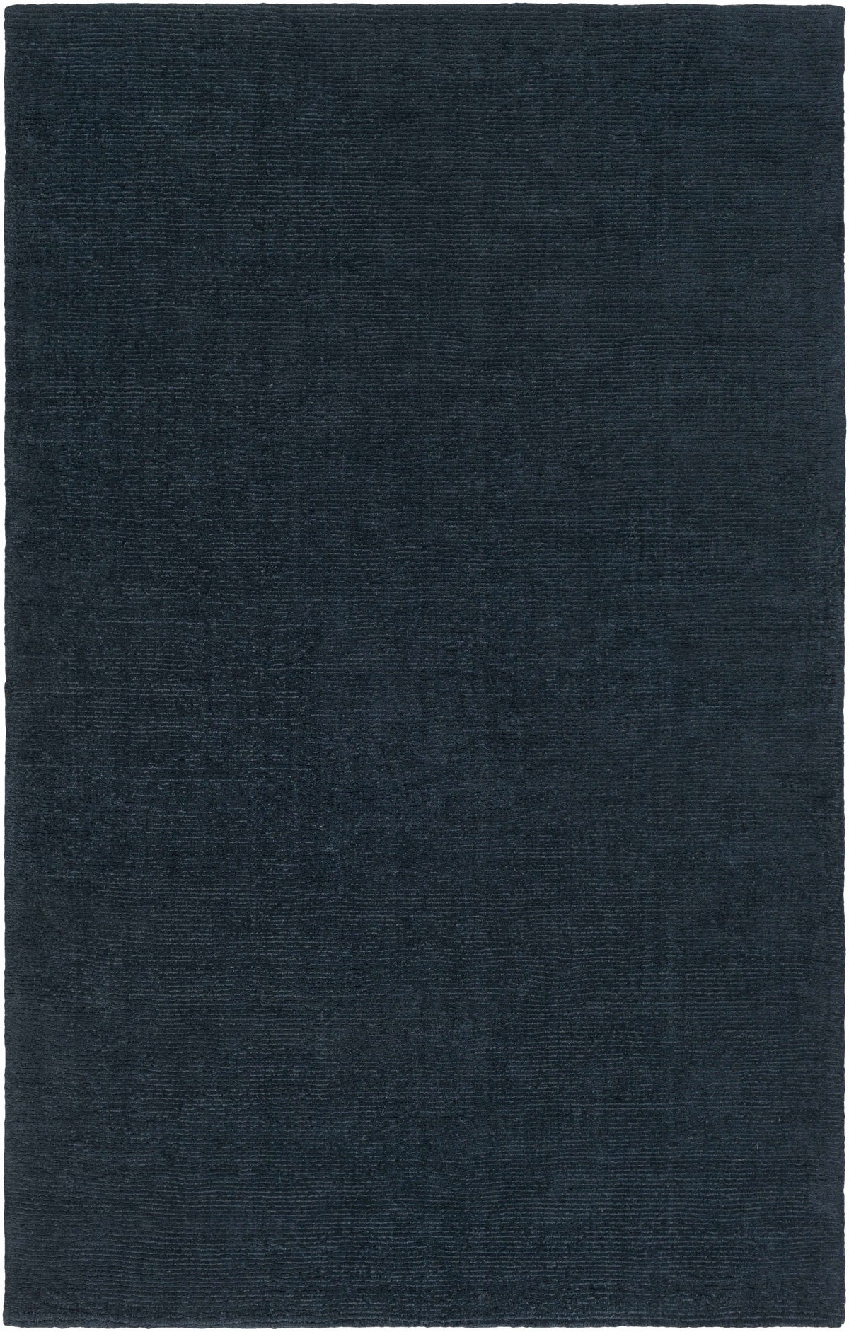 Brockton Solid Dark Blue Wool Rug