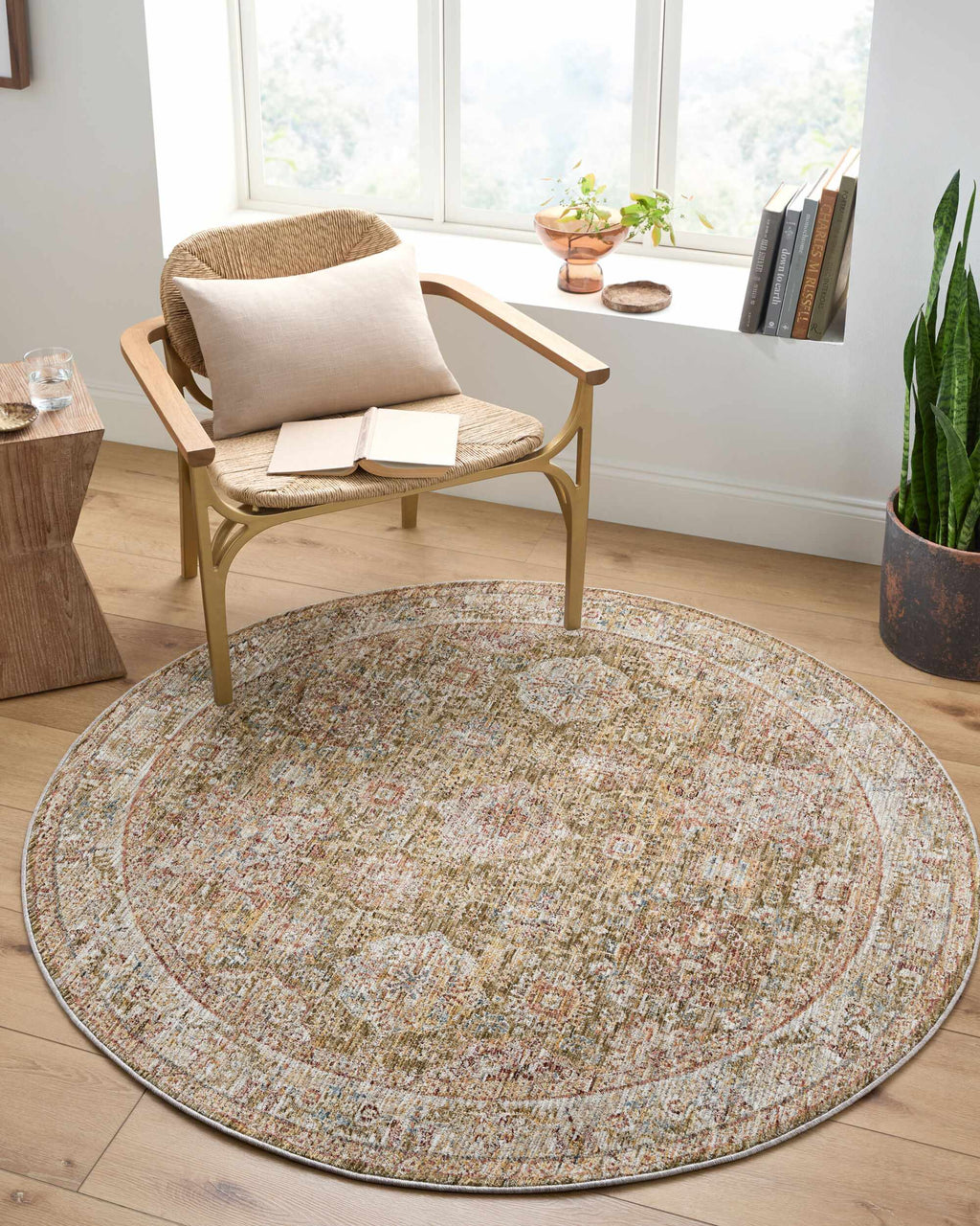 Ange Tan Rich Textured Traditional Rug